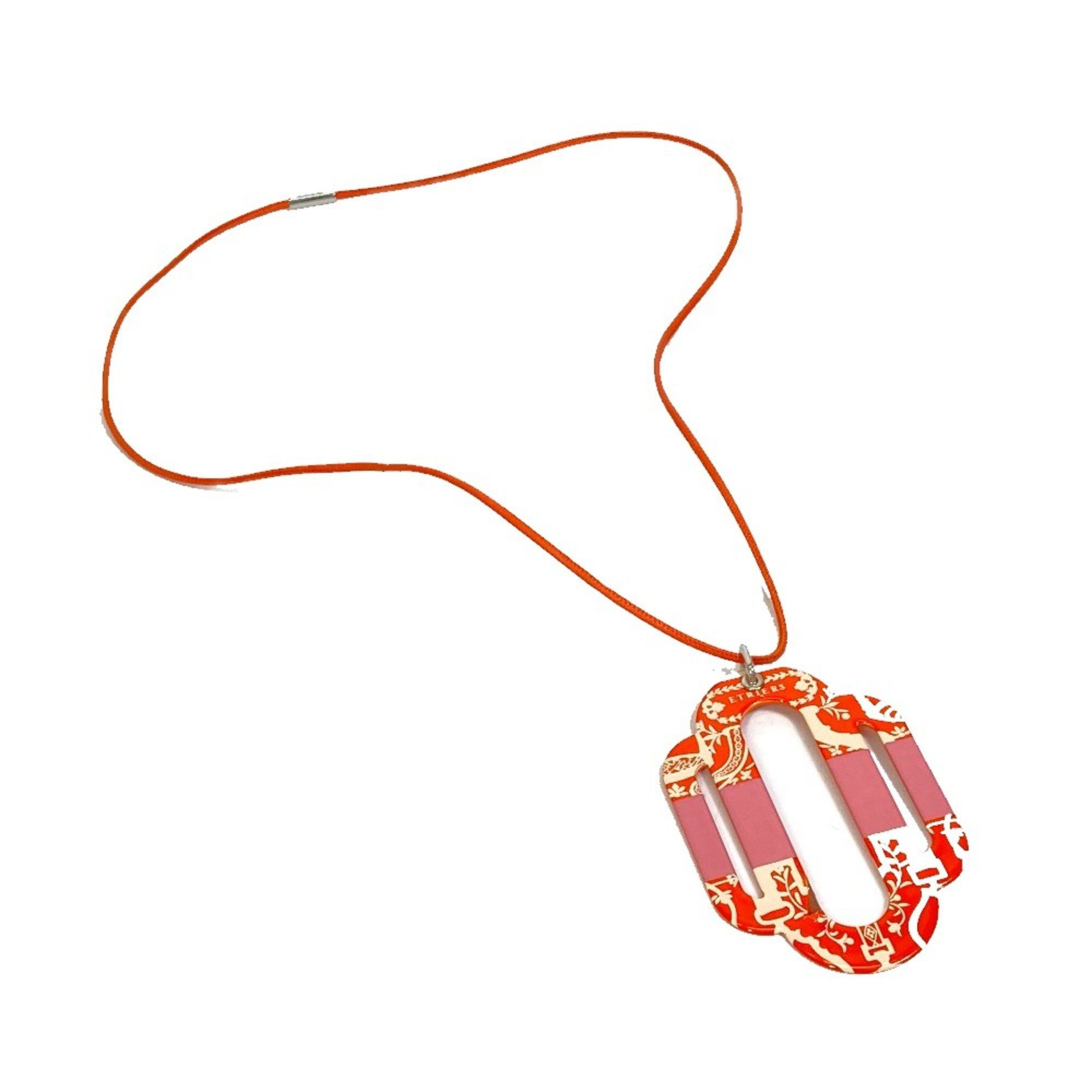 Hermes Hermes Plate Attrage Accessories Necklace Orange Size ONE SIZE - 1 Thumbnail