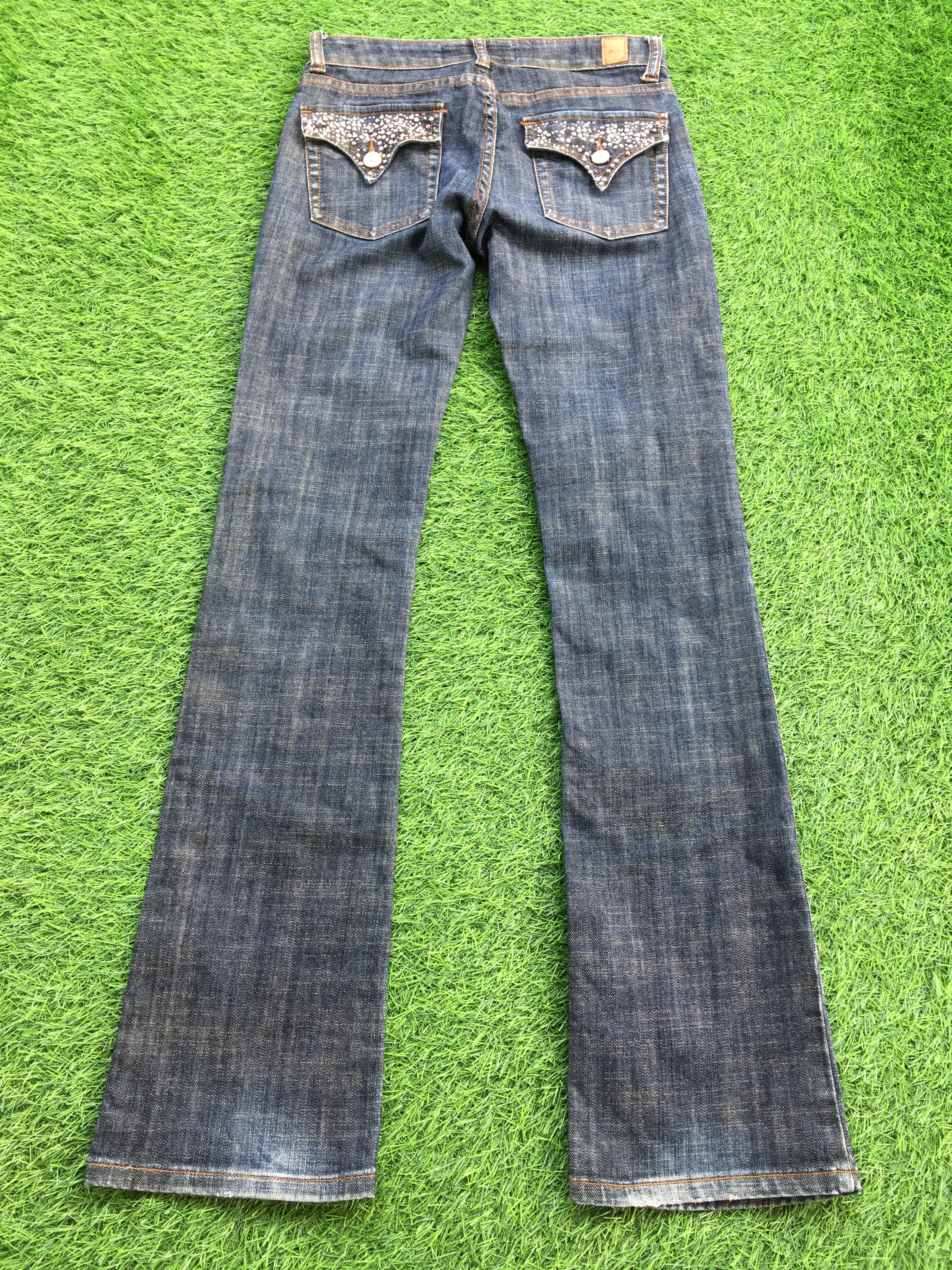 Designer Y2K LA Idol USA Low Rise Distressed Bootcut Jeans D-1174 Size 26" / US 2 / IT 38 - 2 Thumbnail