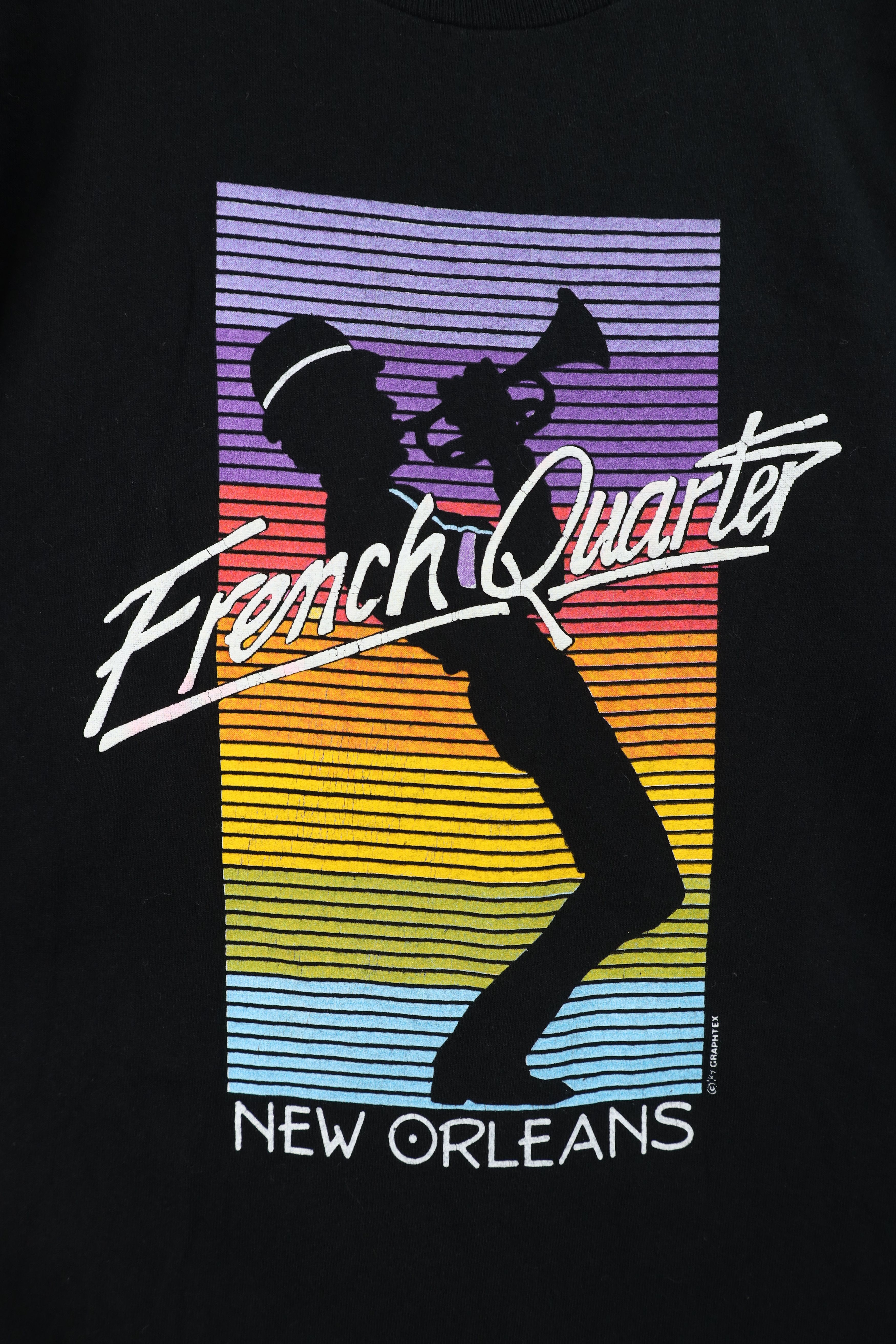 Vintage Vintage 90s Streetwear French Quarter Jazz T-Shirt USA Size US L / EU 52-54 / 3 - 5 Thumbnail