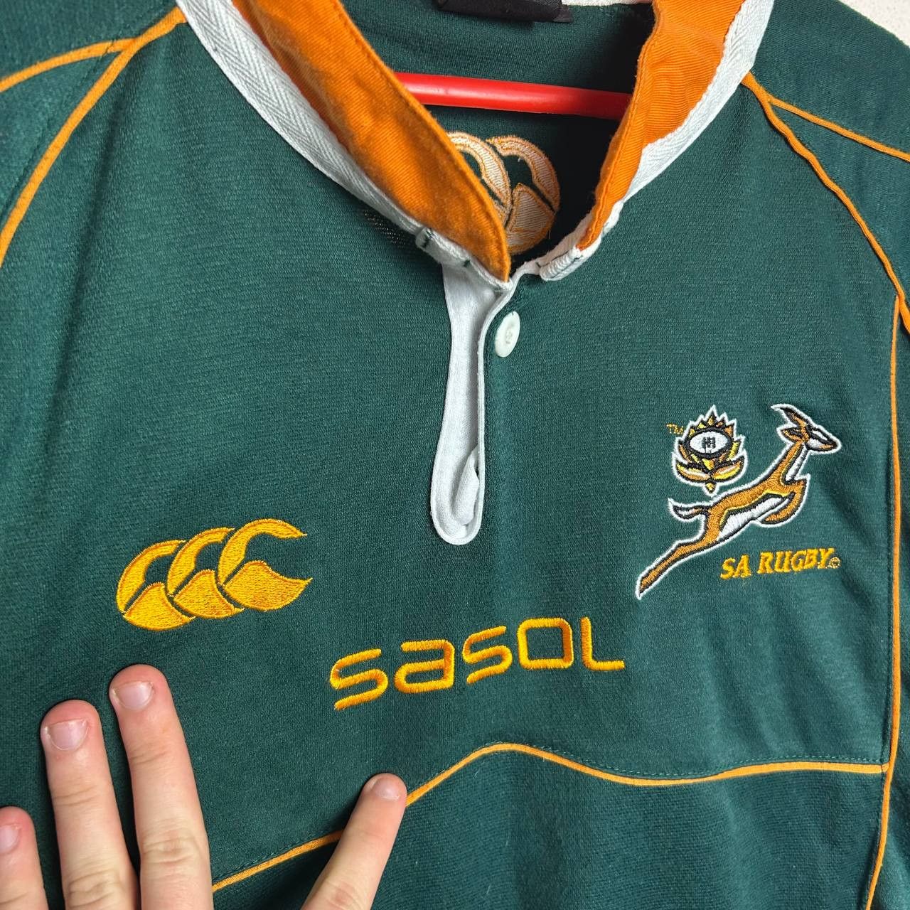 Canterbury of New Zealand Vintage Canterbury South Africa 90s rugby sport jersey Size US L / EU 52-54 / 3 - 3 Thumbnail