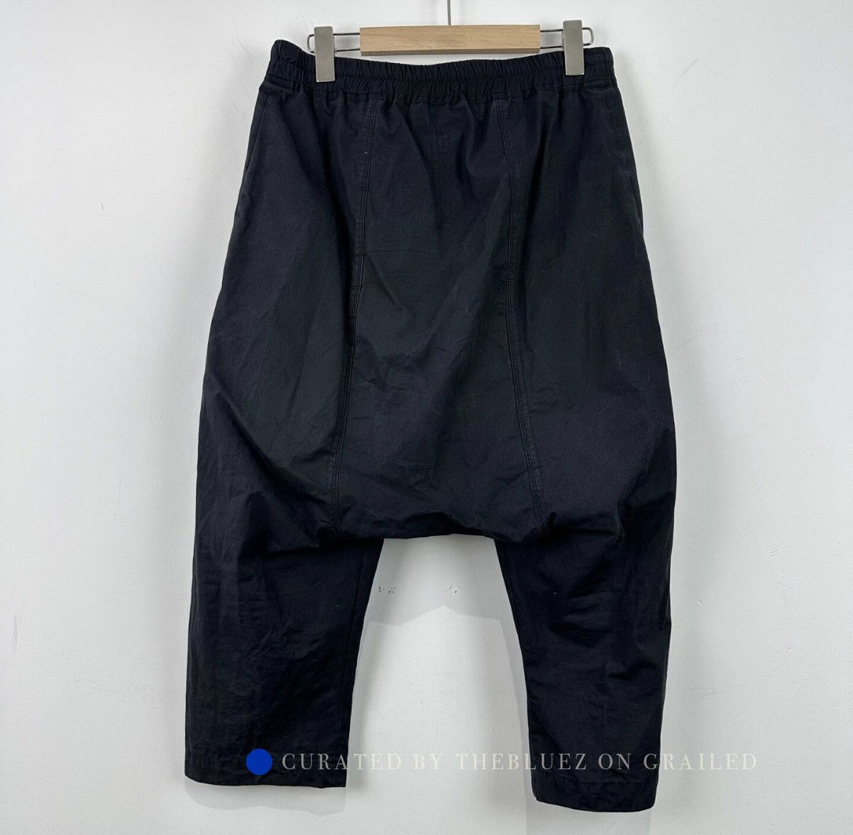Rick Owens Black Drop Crotch Casual Pants Size US 32 / EU 48 - 1 Thumbnail