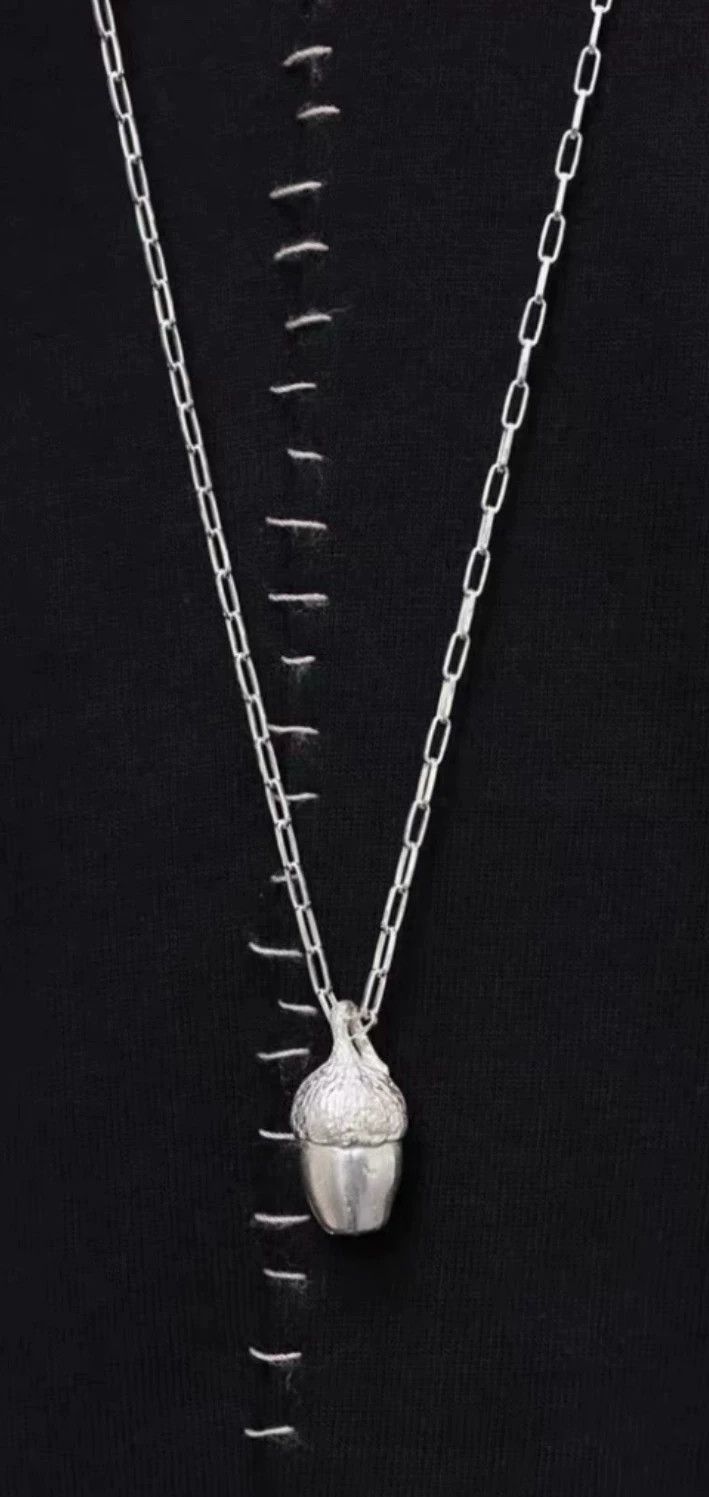 Ma+ M.a+ Maurizio Amedei Pinecone Silver Handmade Necklace Size ONE SIZE - 6 Thumbnail