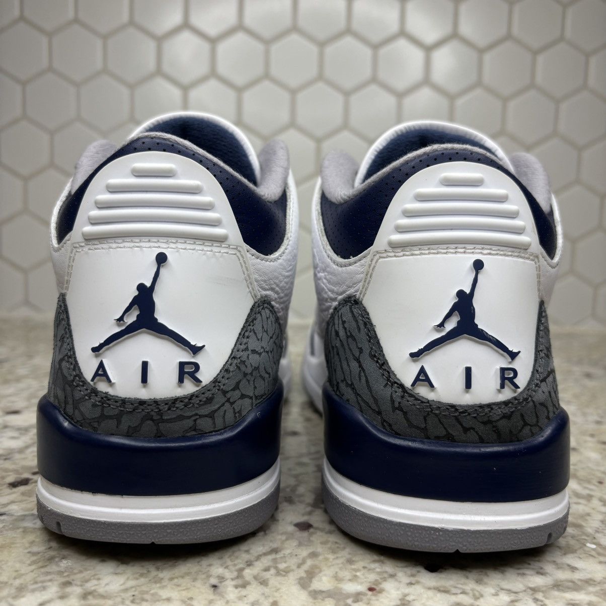 Jordan Brand Size 8-Jordan 3 Retro Midnight Navy Lightly Worn W/Box Size US 8 / EU 41 - 9 Thumbnail
