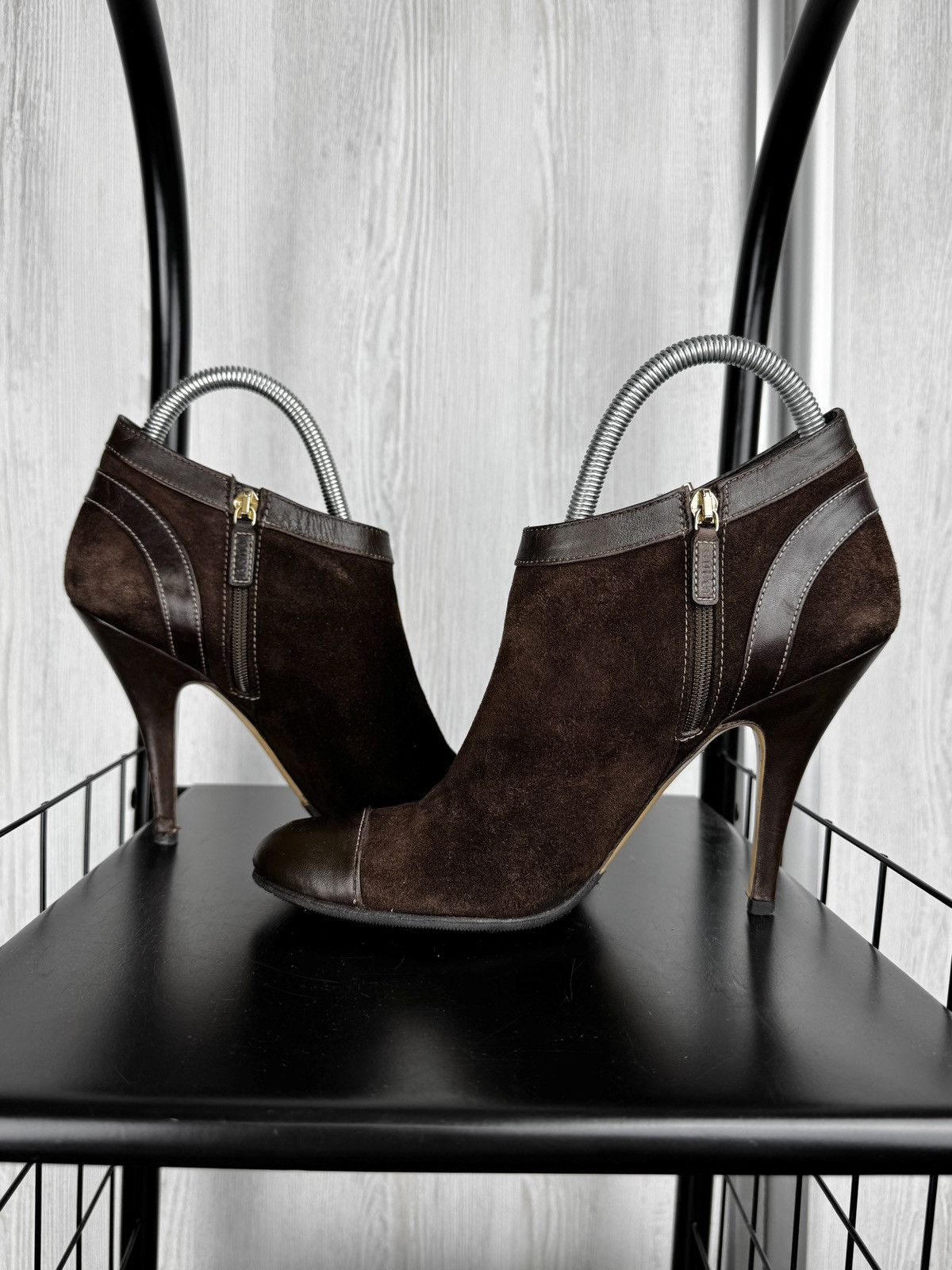 Gucci Gucci Interlocking G Logo Brown Suede Leather Heels Boots Size US 9.5 / IT 39.5 - 3 Thumbnail