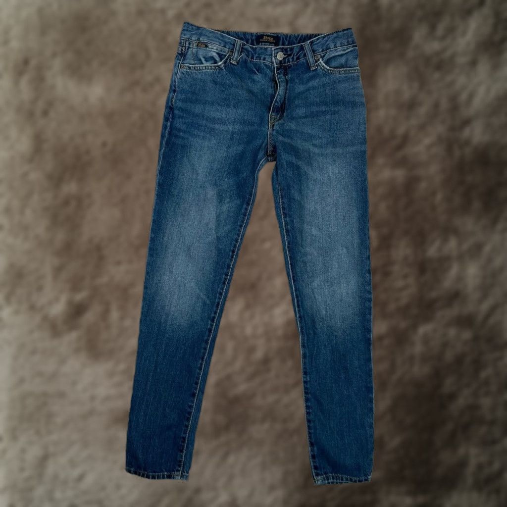 Polo Ralph Lauren Polo Ralph Lauren Astor Slim Boyfriend Jeans Juniors 16 Blue Medium Wash Denim Size 38" / US 16 / IT 52 - 1 Thumbnail