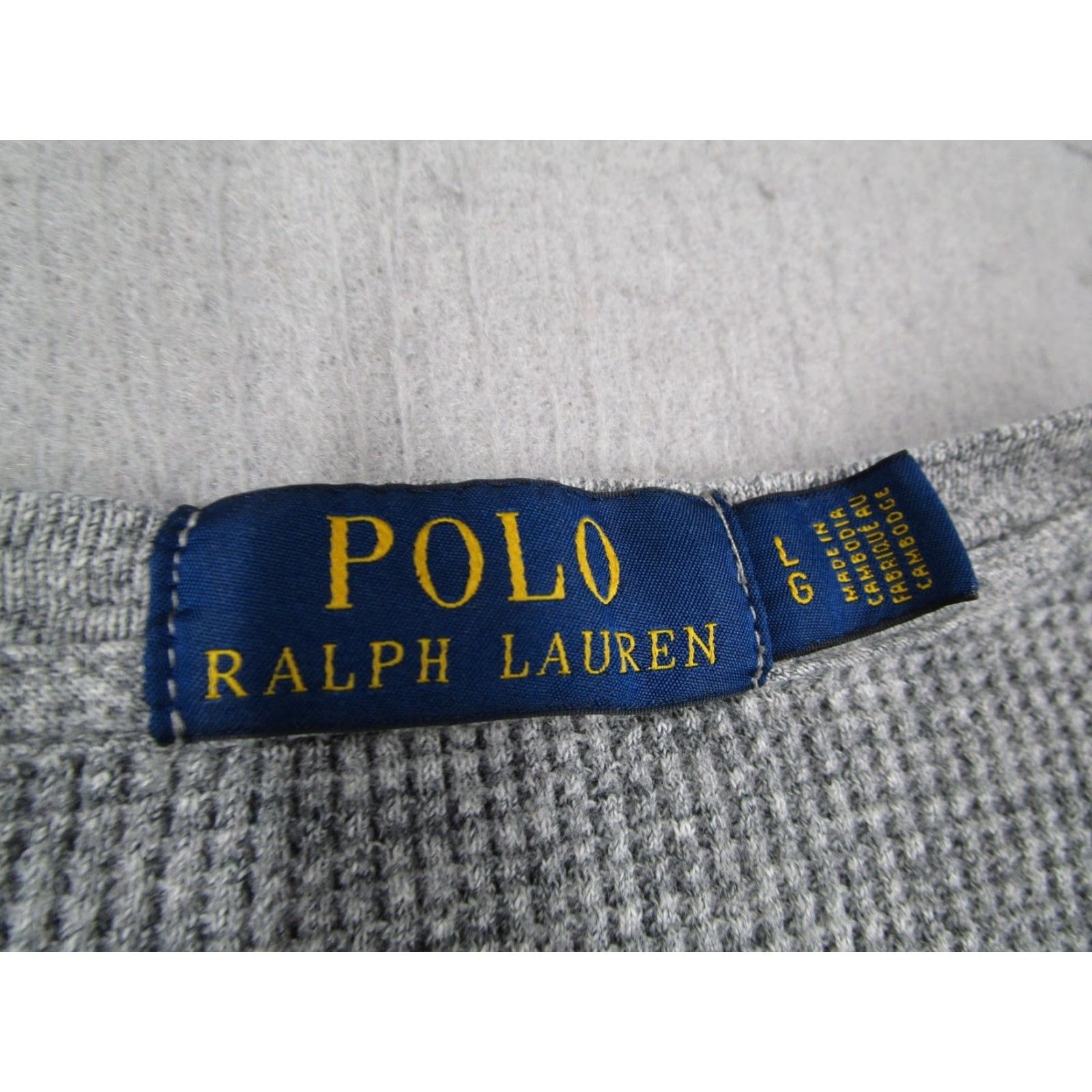 Polo Ralph Lauren Polo Ralph Lauren Sweater Womens Large Gray Waffle Knit Thermal Cotton Logo Size L / US 10 / IT 46 - 2 Thumbnail