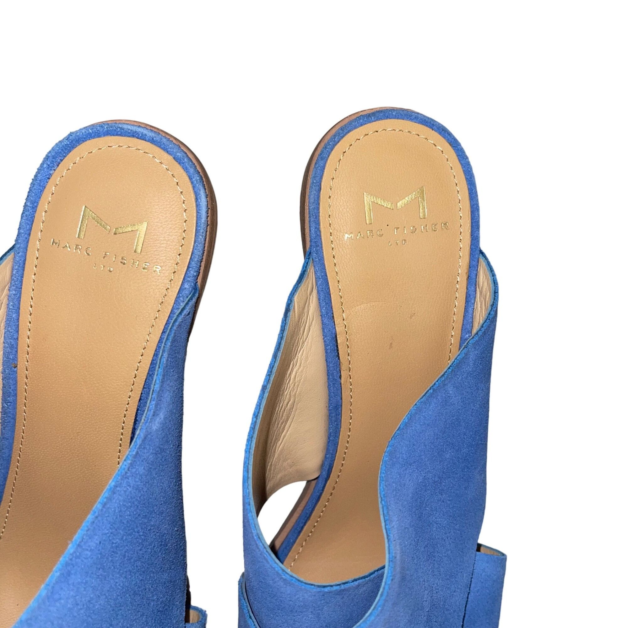 Other Marc Fisher Ltd Womens Mules Size 9.5 Blue Suede Size US 9.5 / IT 39.5 - 6 Thumbnail