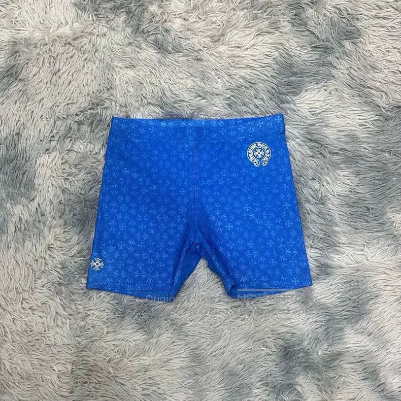 Chrome Hearts CHROME HEARTS Size L Blue printed dark cross shorts cycling Size US 32 / EU 48 - 1 Thumbnail