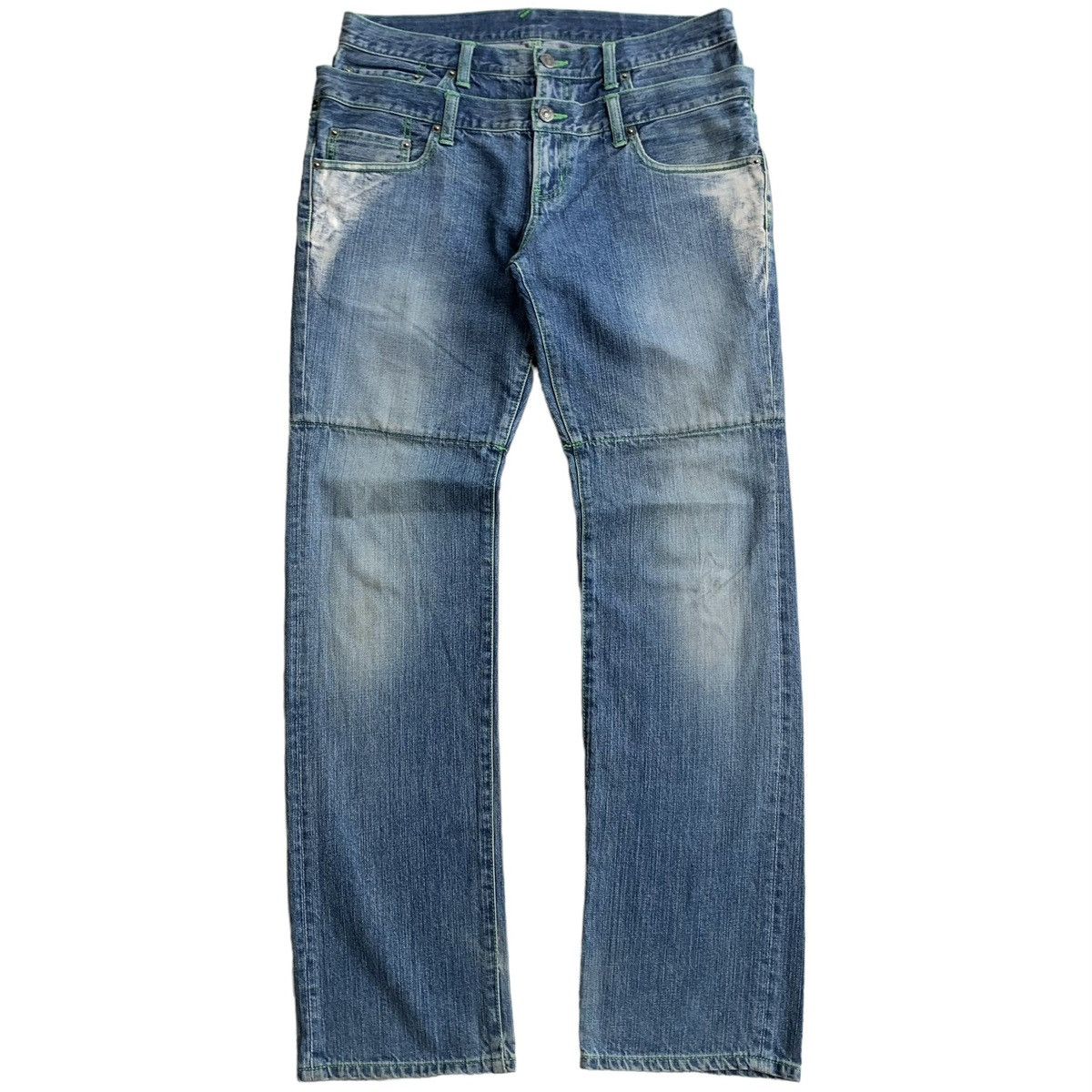 Japanese Brand 2000s Rare Japanese Brand PPFM Double Waist Denim Size US 33 - 6 Thumbnail