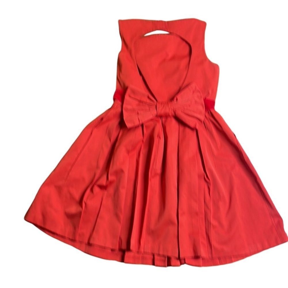 Max Mara MaxMara Red Pleated Open Back Sleeveless Mini Dress Size 8 Size M / US 6-8 / IT 42-44 - 5 Thumbnail
