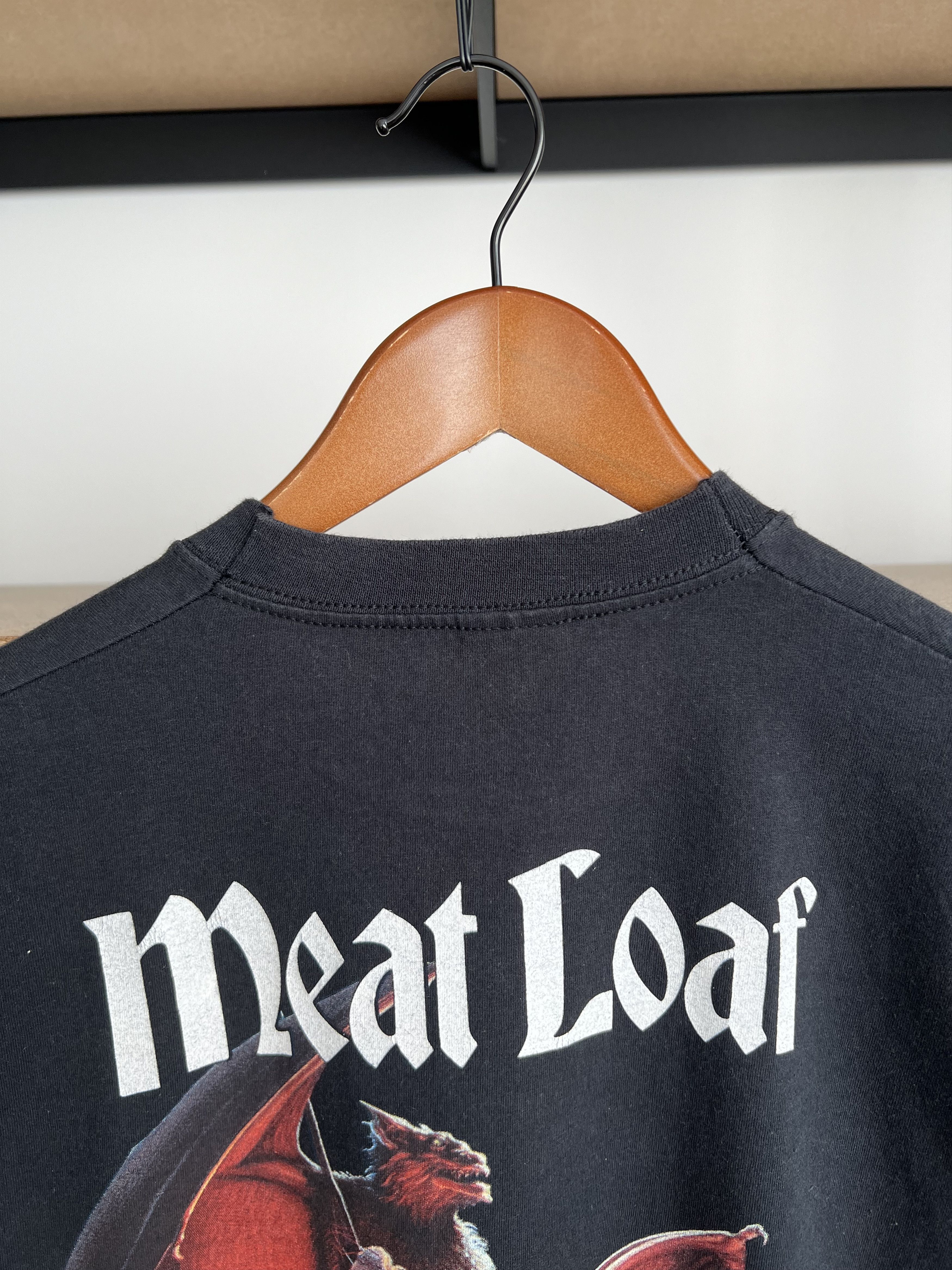 Band Tees Vintage 2003 Meat Loaf Heavy Metal Band Black T-shirt Size US M / EU 48-50 / 2 - 18 Thumbnail