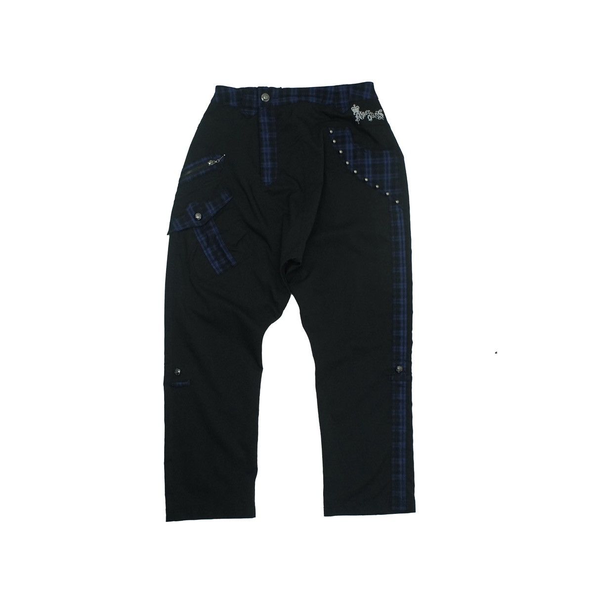 Beauty Beast *NoTariff Algonquins Asymmetric Drop Crotch Plaid Pants Size US 31 - 1 Thumbnail