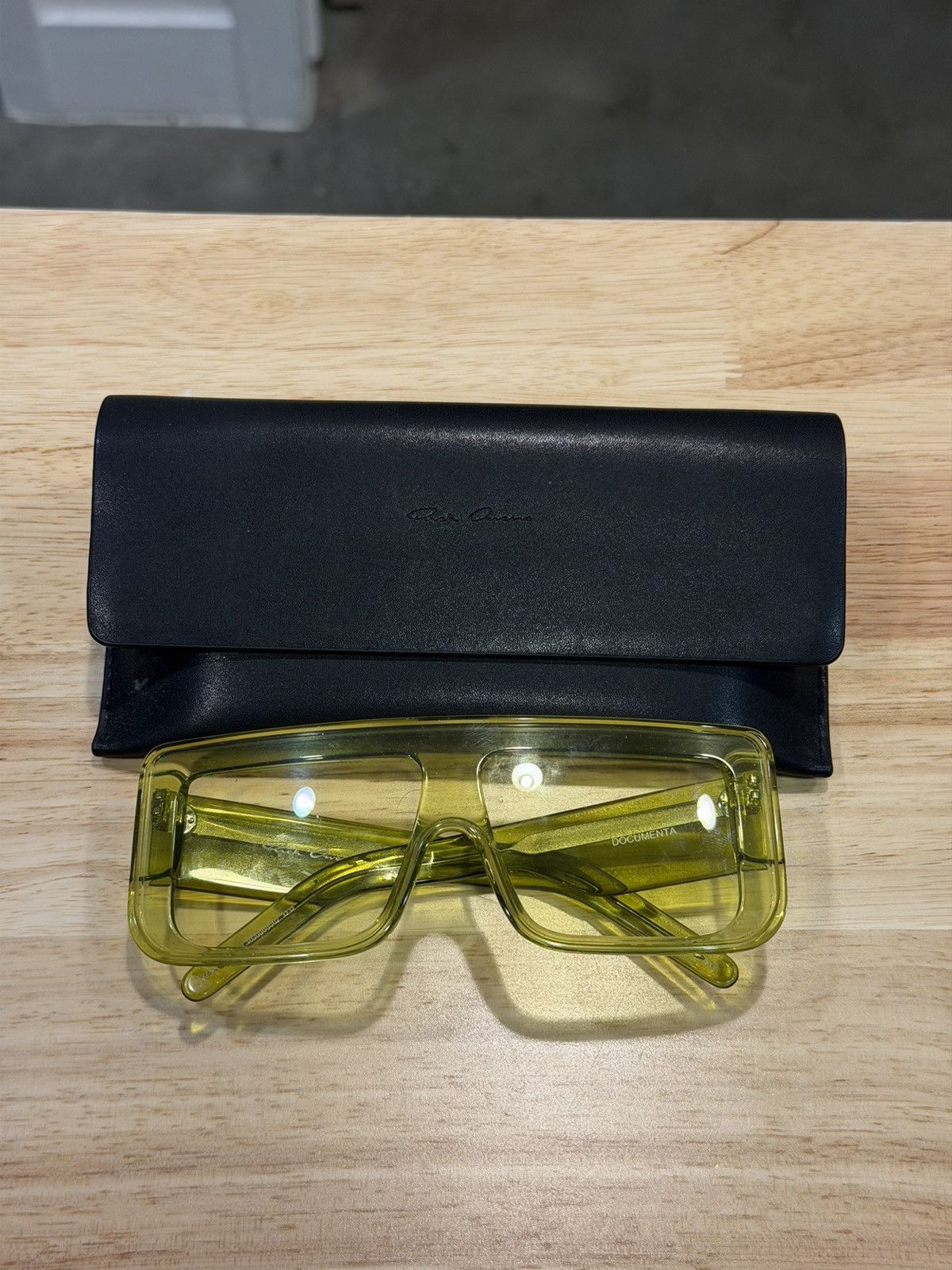 Rick Owens Documenta Shield Sunglasses Size ONE SIZE - 1 Thumbnail