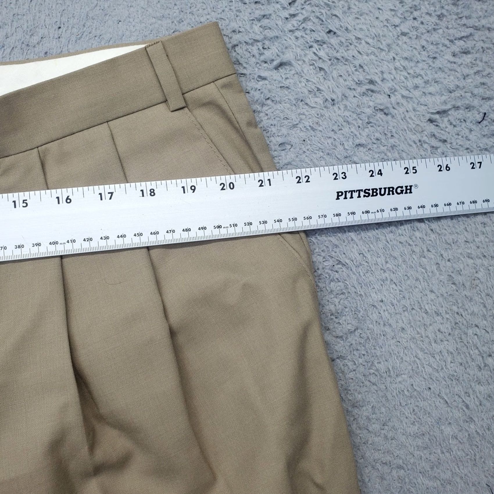 Ralph Lauren Lauren Ralph Lauren Dress Pants Mens 38x30 Tan Wool Pleated Front Shirt Pants Dress Pants Mens Tan Wool 90s? Size US 38 / EU 54 - 6 Thumbnail