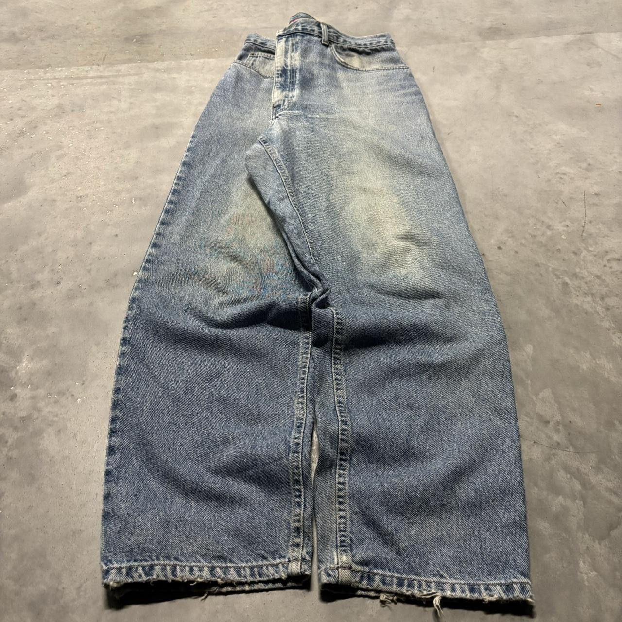 Japanese Brand × Vintage Crazy Vintage Y2K/2000s Grunge Light Wash Denim Jeans! Size US 36 / EU 52 - 3 Thumbnail