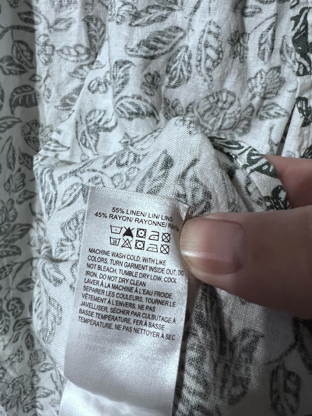 Lucky Brand Lucky Brand Floral Short Sleeve Shirt XL Linen Blend Size US XL / EU 56 / 4 - 4 Thumbnail