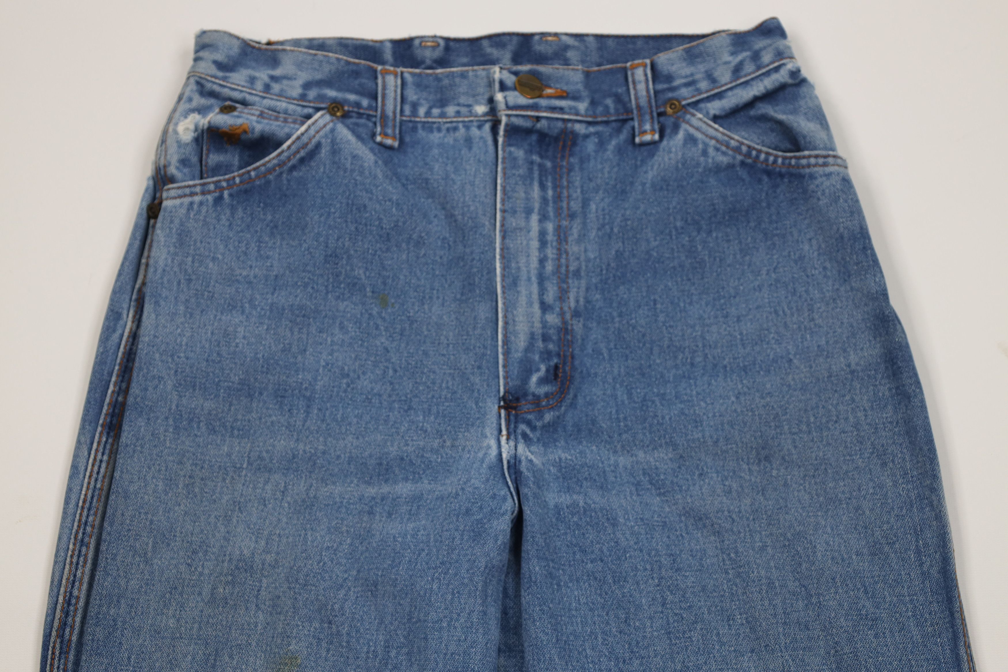 Wrangler Vintage 70s Wrangler Western Straight Leg Jeans Blue USA Size 34" / US 12 / IT 48 - 2 Thumbnail