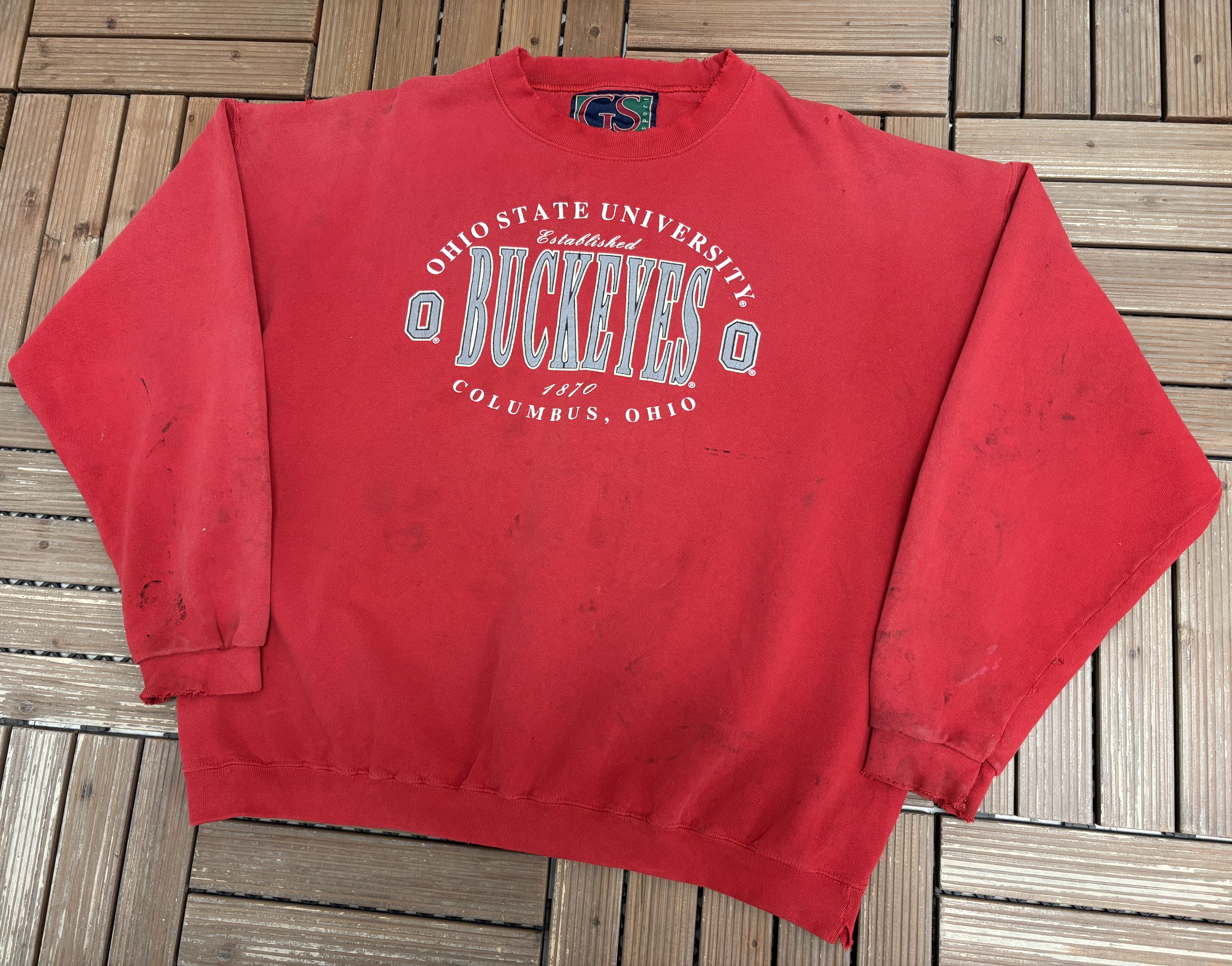 Vintage Ohio State Buckeyes Vintage Distressed Sweater Crewneck Size US XXL / EU 58 / 5 - 3 Thumbnail