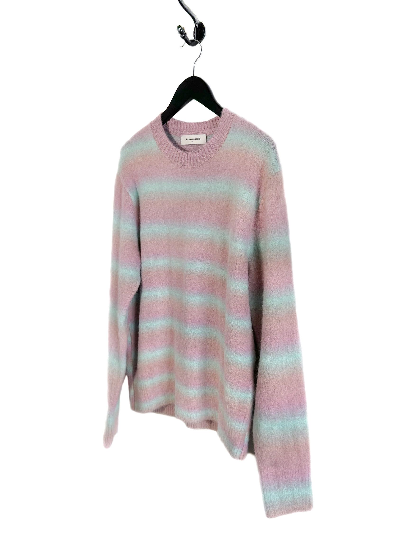 Andersson Bell Andersson Bell Pink Green Striped Alpaca Blend Sweater Size M / US 6-8 / IT 42-44 - 2 Thumbnail