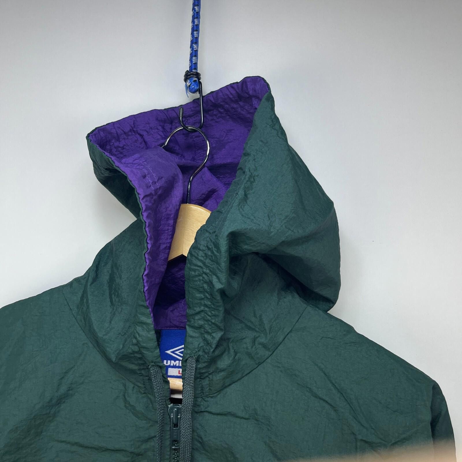 Umbro Vintage 90s Umbro Windbreaker Jacket Large Hooded Soccer Size US L / EU 52-54 / 3 - 3 Thumbnail
