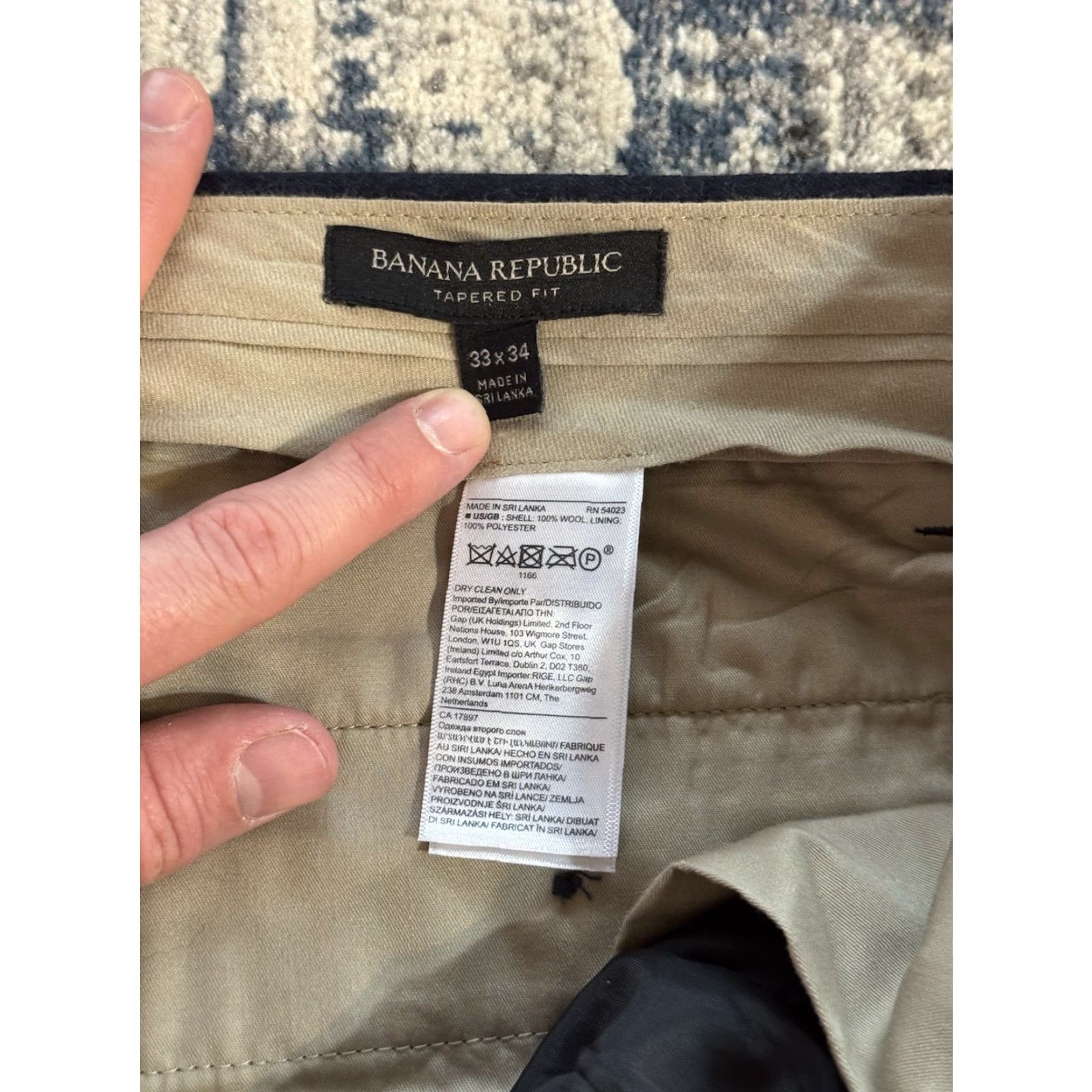 Banana Republic Banana Republic Men Trousers 34x33 Deep Navy Vitale Barberis Canonico Flannel 120s Wool Solid Size US 34 / EU 50 - 4 Thumbnail