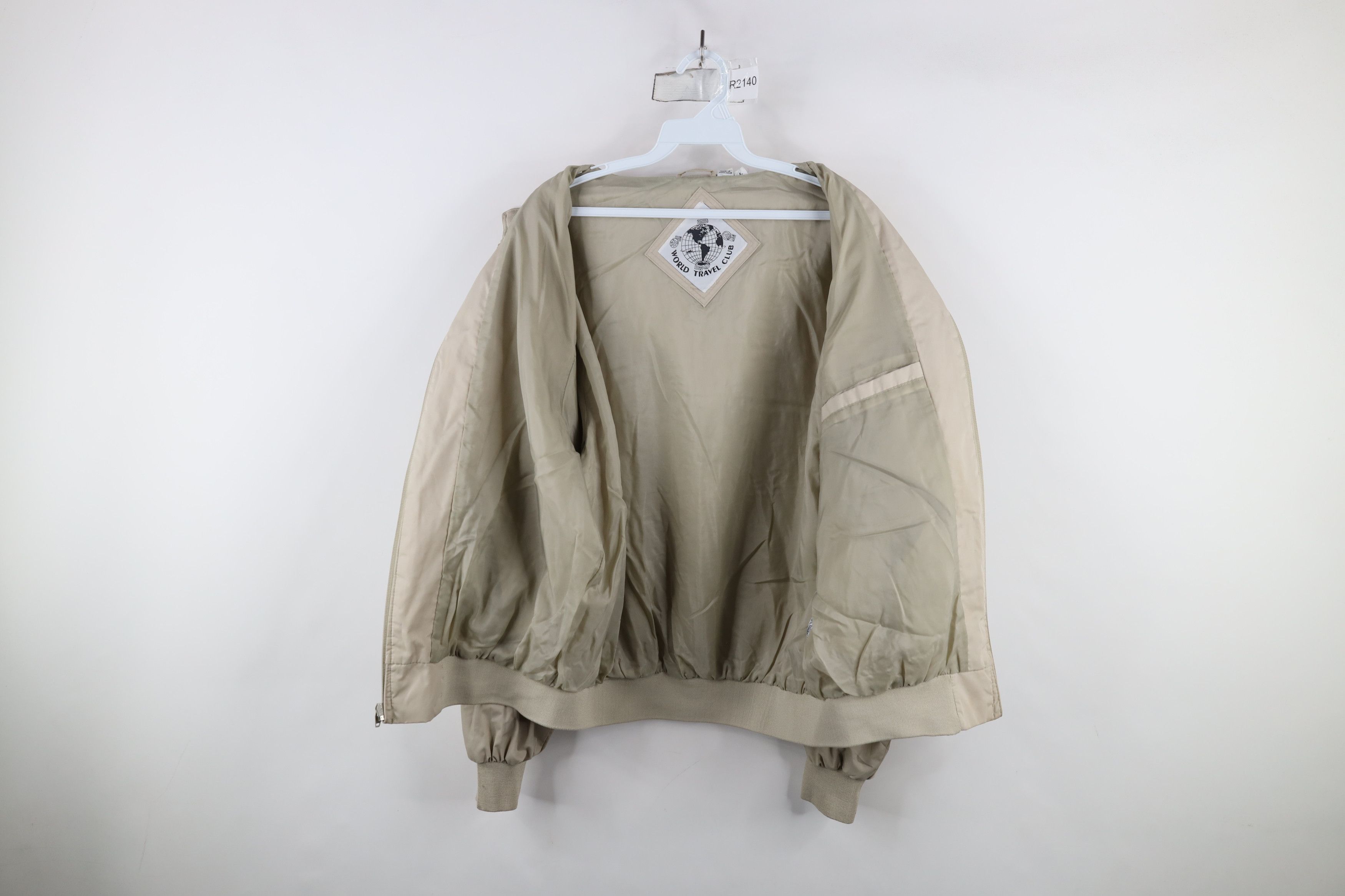 Vintage Vintage 80s 90s Streetwear Cafe Racer Bomber Jacket Beige Size US L / EU 52-54 / 3 - 9 Thumbnail