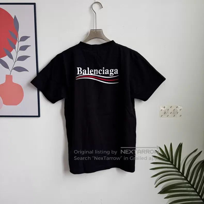 Balenciaga Balenciaga Black Short Sleeve T-Shirt, M, Embroidery, Back Size US M / EU 48-50 / 2 - 2 Thumbnail