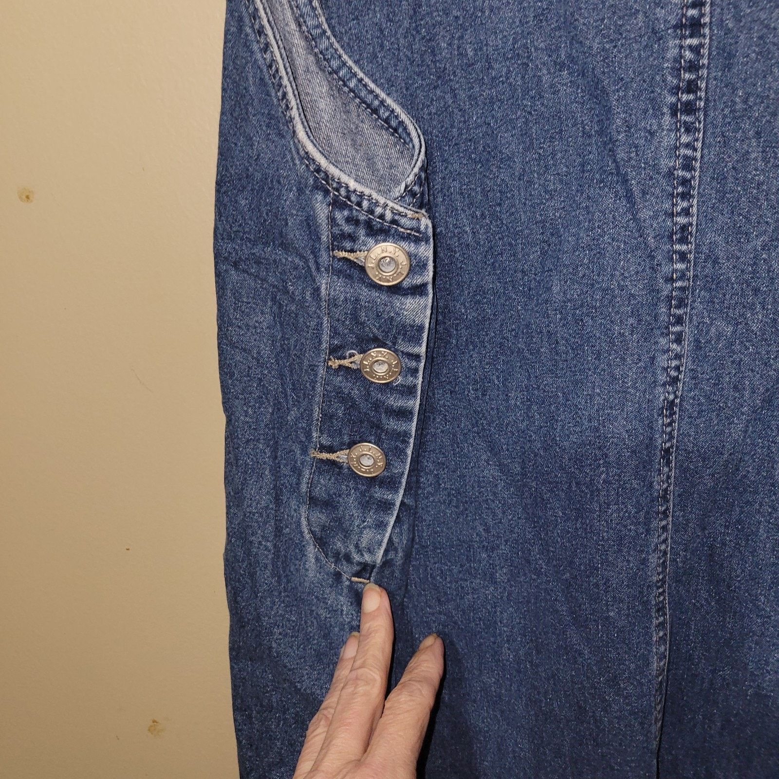 & Other Stories Vintage J.L. N.Y. Denim Jean Dress Womens 1X Cottage Size XL / US 12-14 / IT 48-50 - 9 Thumbnail