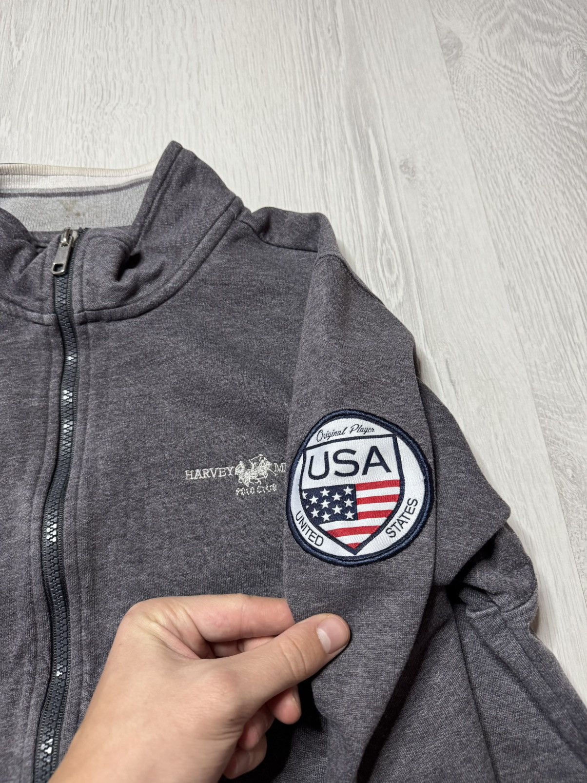 Beverly Hills Polo Club Harvey Miller Polo Club full-zip sweatshirt in grey. Size US M / EU 48-50 / 2 - 3 Thumbnail