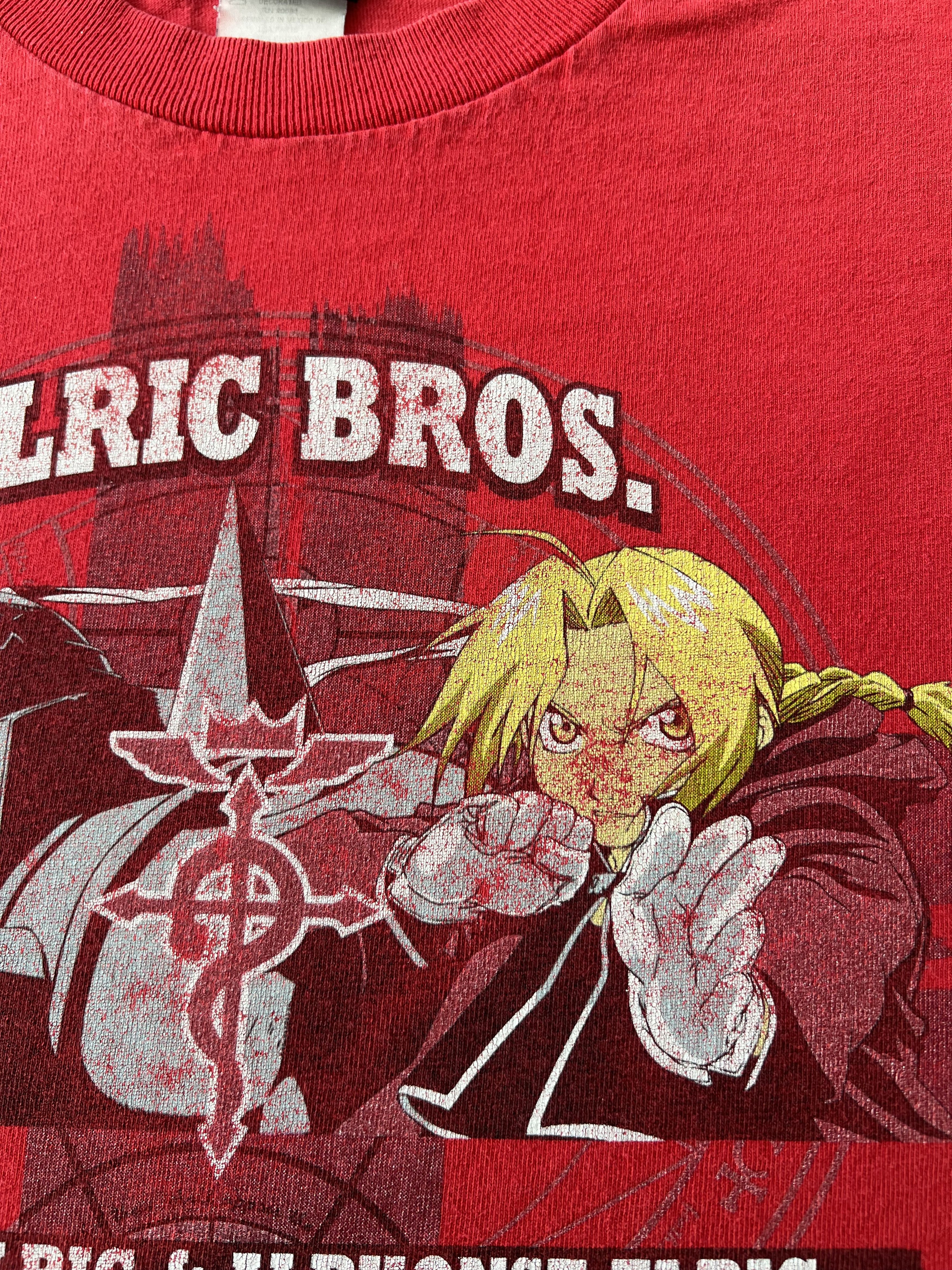 Anime Vintage 2004 Fullmetal Alchemist Anime Manga Red T-shirt Size US XL / EU 56 / 4 - 6 Thumbnail
