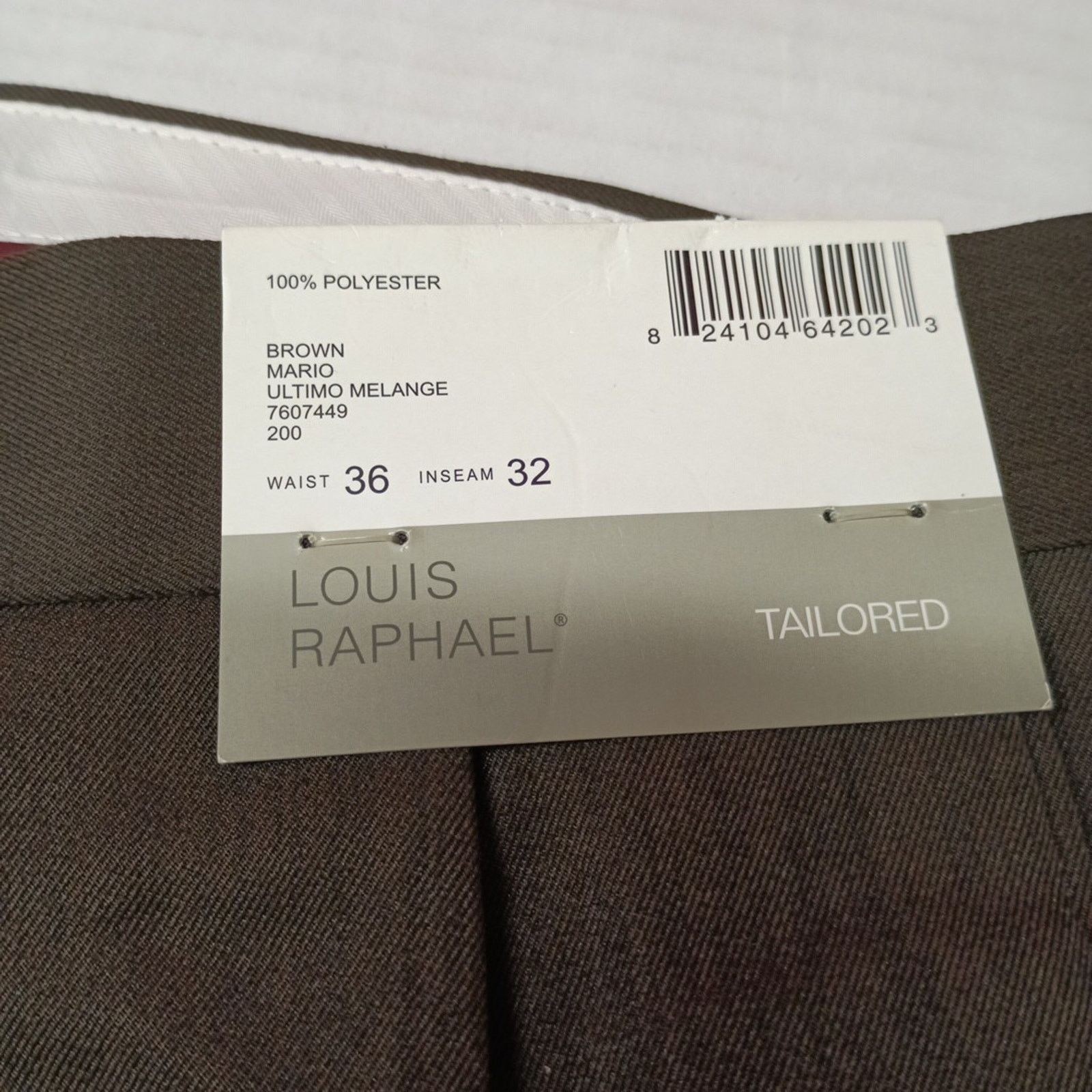 Other Louis Raphael Tailored Men's Dress Pants 36x32 Brown Pleated Size US 36 / EU 52 - 5 Thumbnail