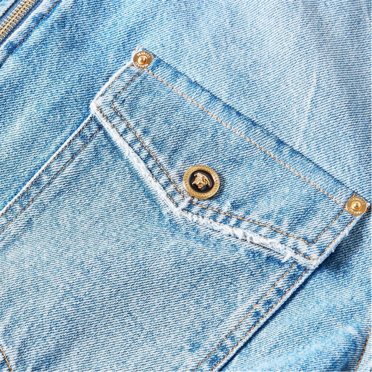 Versace o1g2r1mq0526 Long Sleeve Denim Shirt in Blue Size US M / EU 48-50 / 2 - 5 Thumbnail