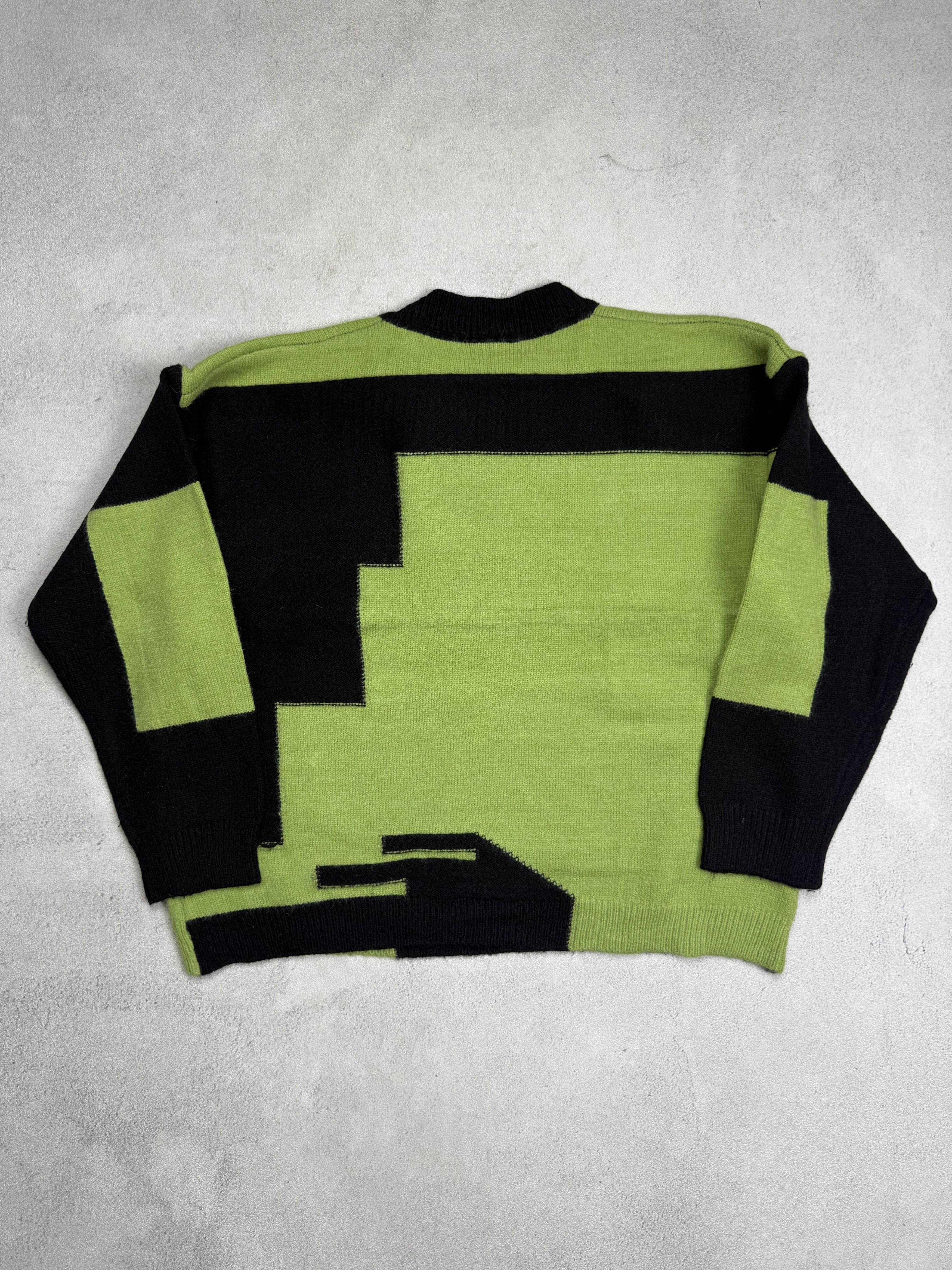 Japanese Brand NOVO 2021 Abstract Pattern Knit Sweater Oversized Boxy Size US S / EU 44-46 / 1 - 2 Thumbnail