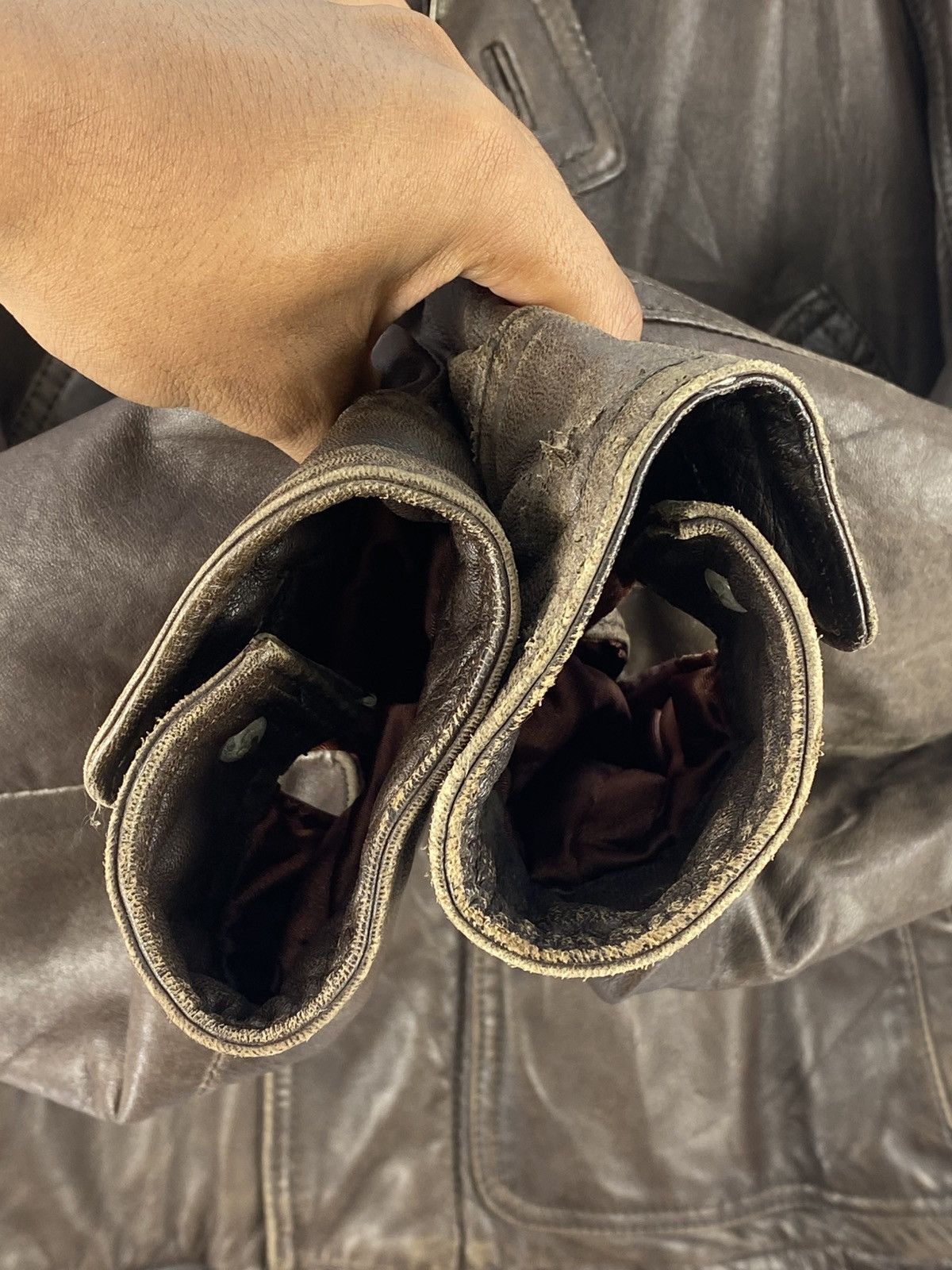 Leather Vintage 90’s Sheepskin Leather Bomber Jacket by Romantafe Size US M / EU 48-50 / 2 - 10 Thumbnail
