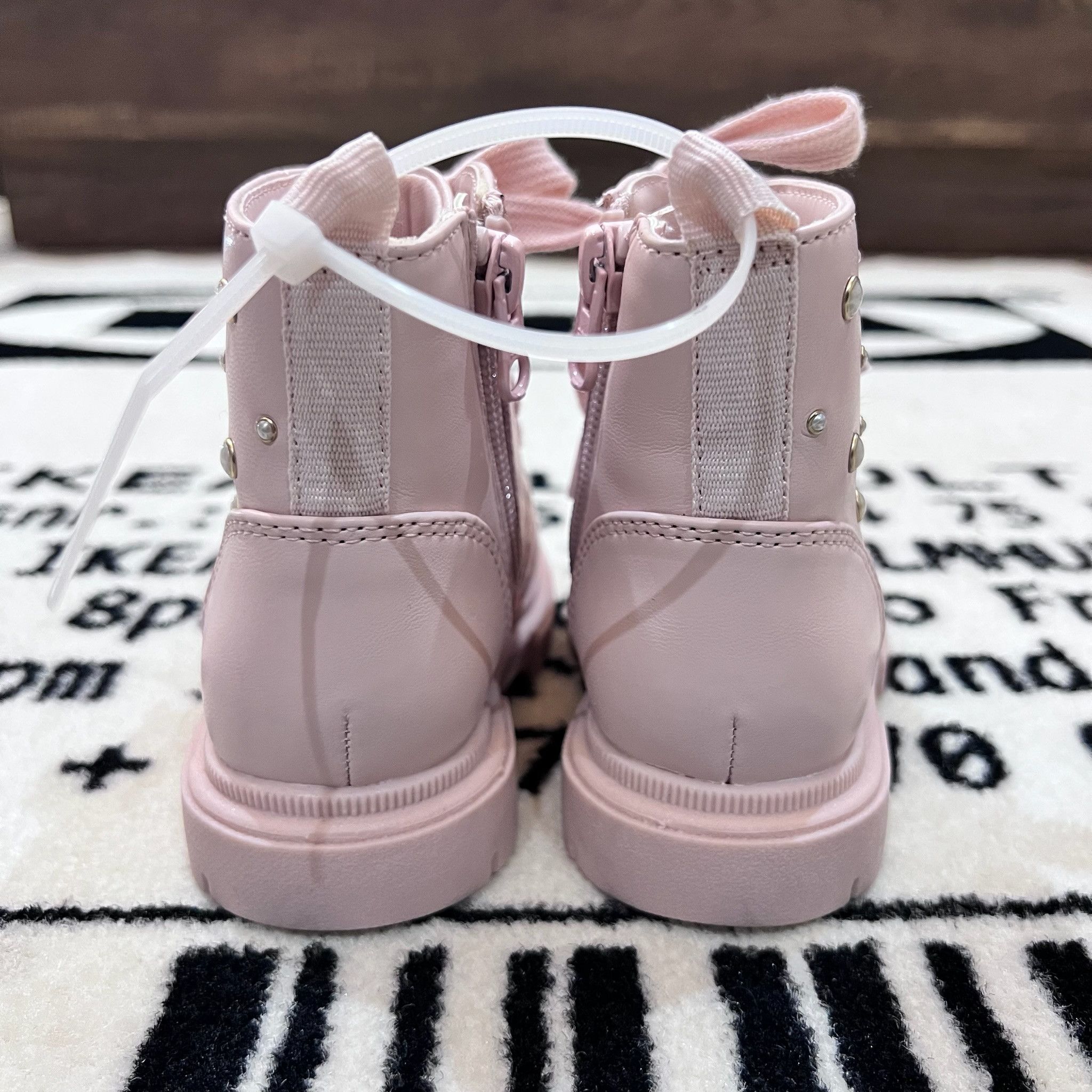 Other Cat & Jack Studded Pearl Amaya Lace Up Combat Winter Boots Size US 6 / IT 36 - 5 Thumbnail