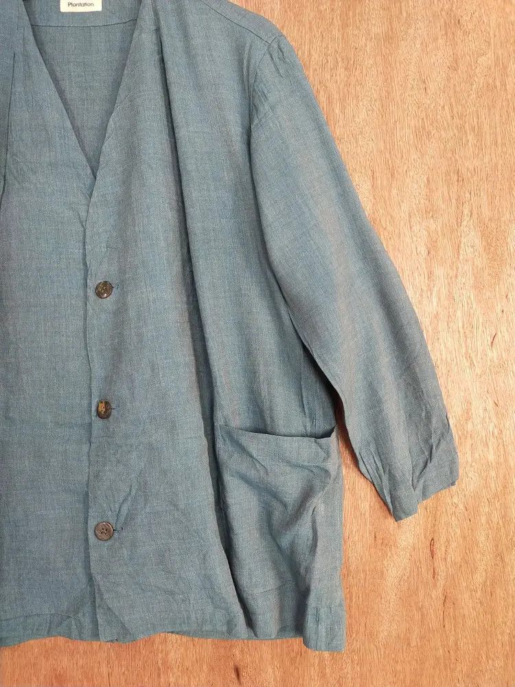 Issey Miyake DL Plantation issey miyake Blue Cardigan #S234 Size M / US 6-8 / IT 42-44 - 4 Thumbnail