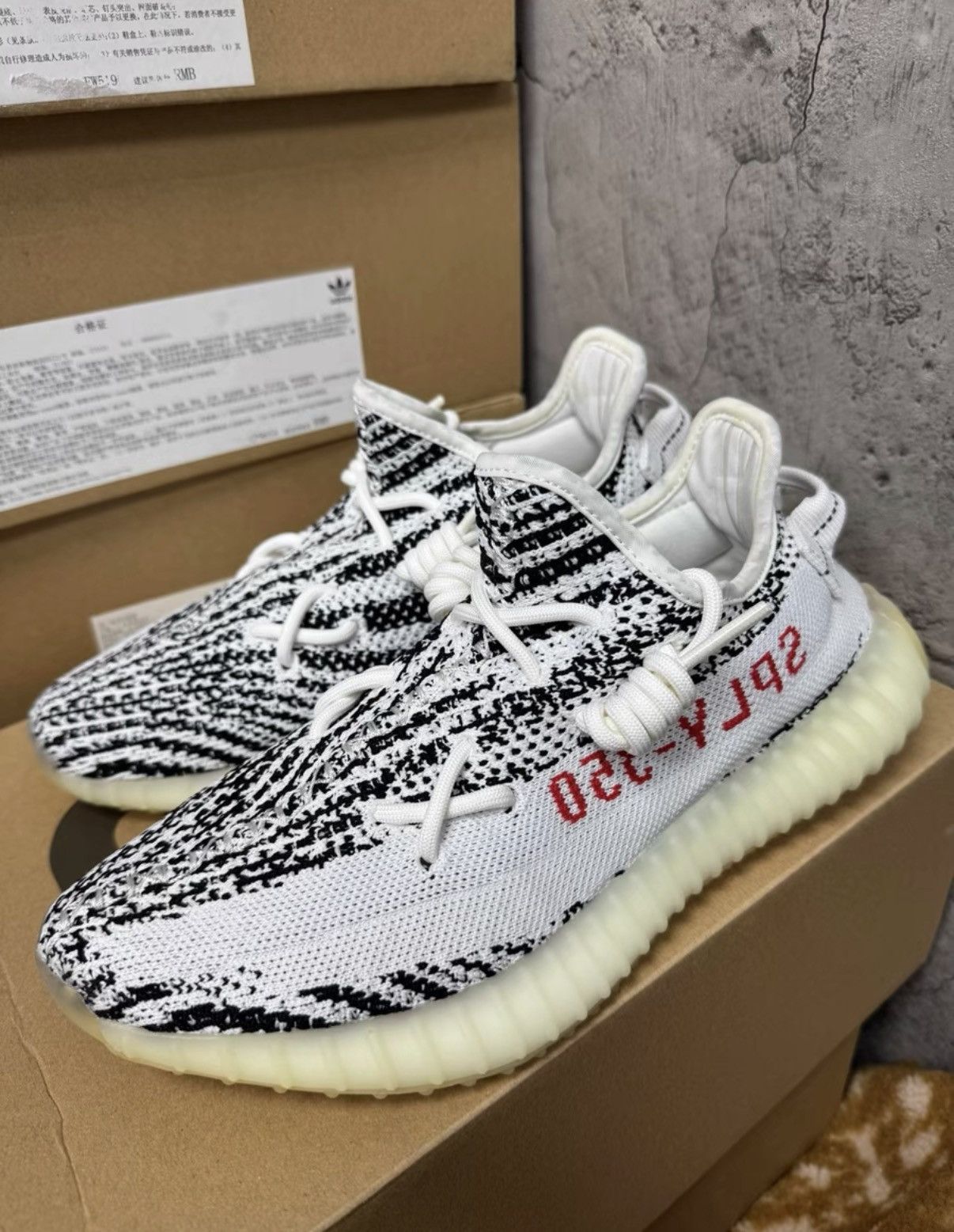 Adidas Adidas Yeezy 350 Zebra CP9654 K37 Size US 7 / EU 40 - 9 Thumbnail