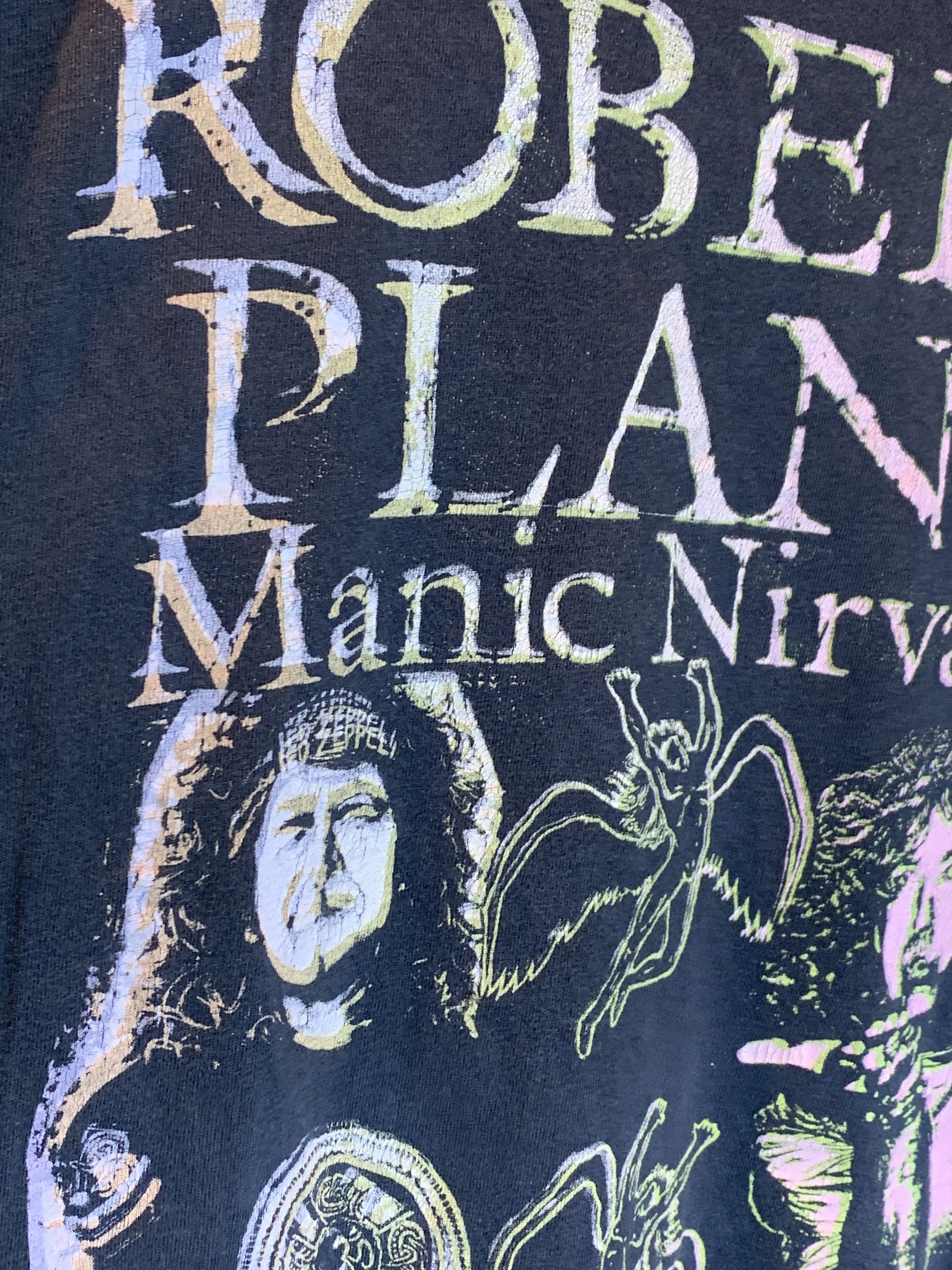 Band Tees RARE* Vintage 1990 Robert Plant Manic Nirvana Zeppelin Shirt Size US XL / EU 56 / 4 - 8 Thumbnail