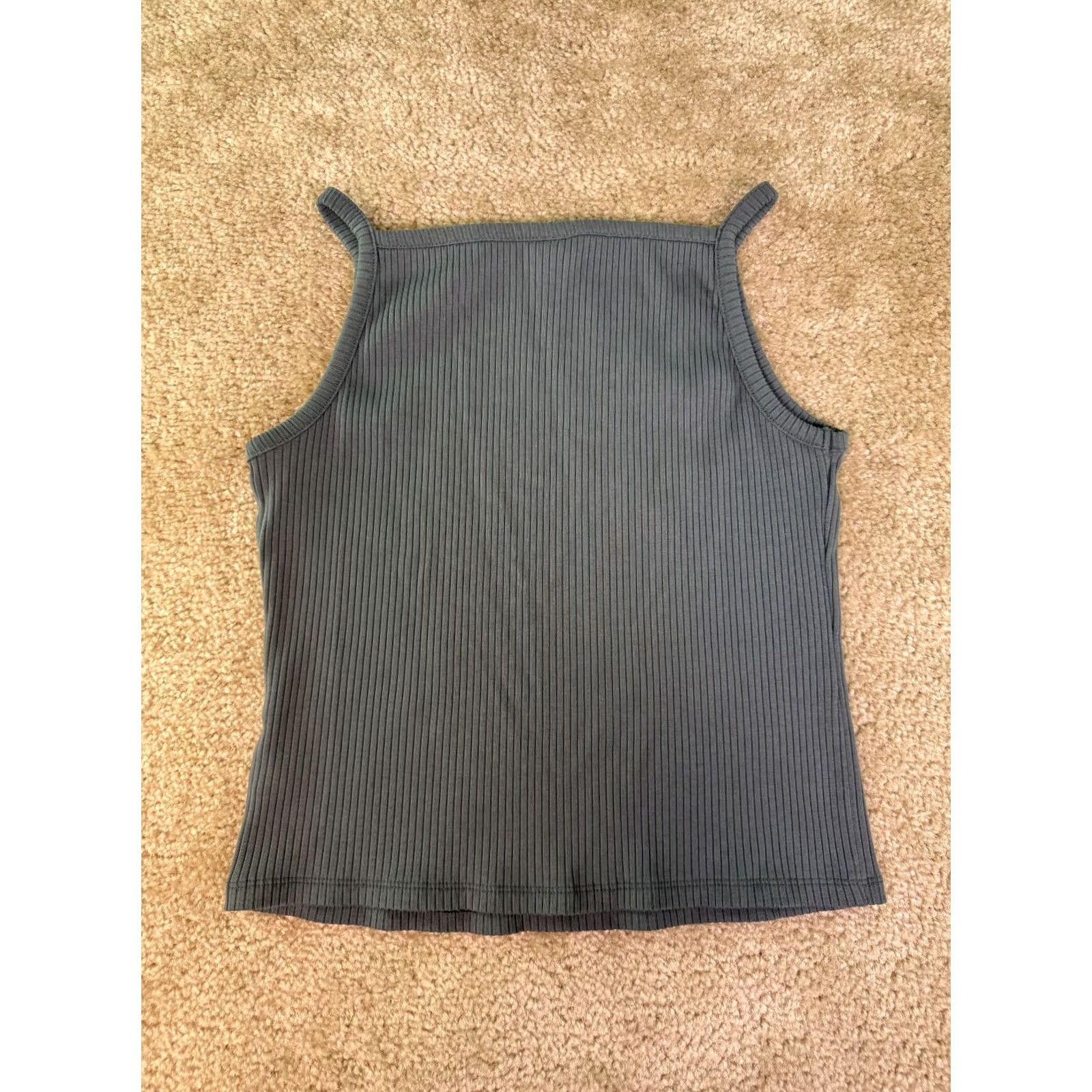 Old Navy Old Navy Women's Tank Top Gray Size Large Spaghetti Strap Rib-Knit Size L / US 10 / IT 46 - 6 Thumbnail
