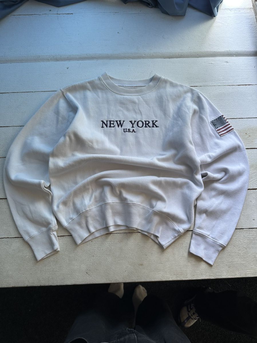 Vintage 🚨RARE BIG LOGO NEW YORK USA STATE SWEATSHIRT BIG LOGO FLAG Size US M / EU 48-50 / 2 - 1 Thumbnail