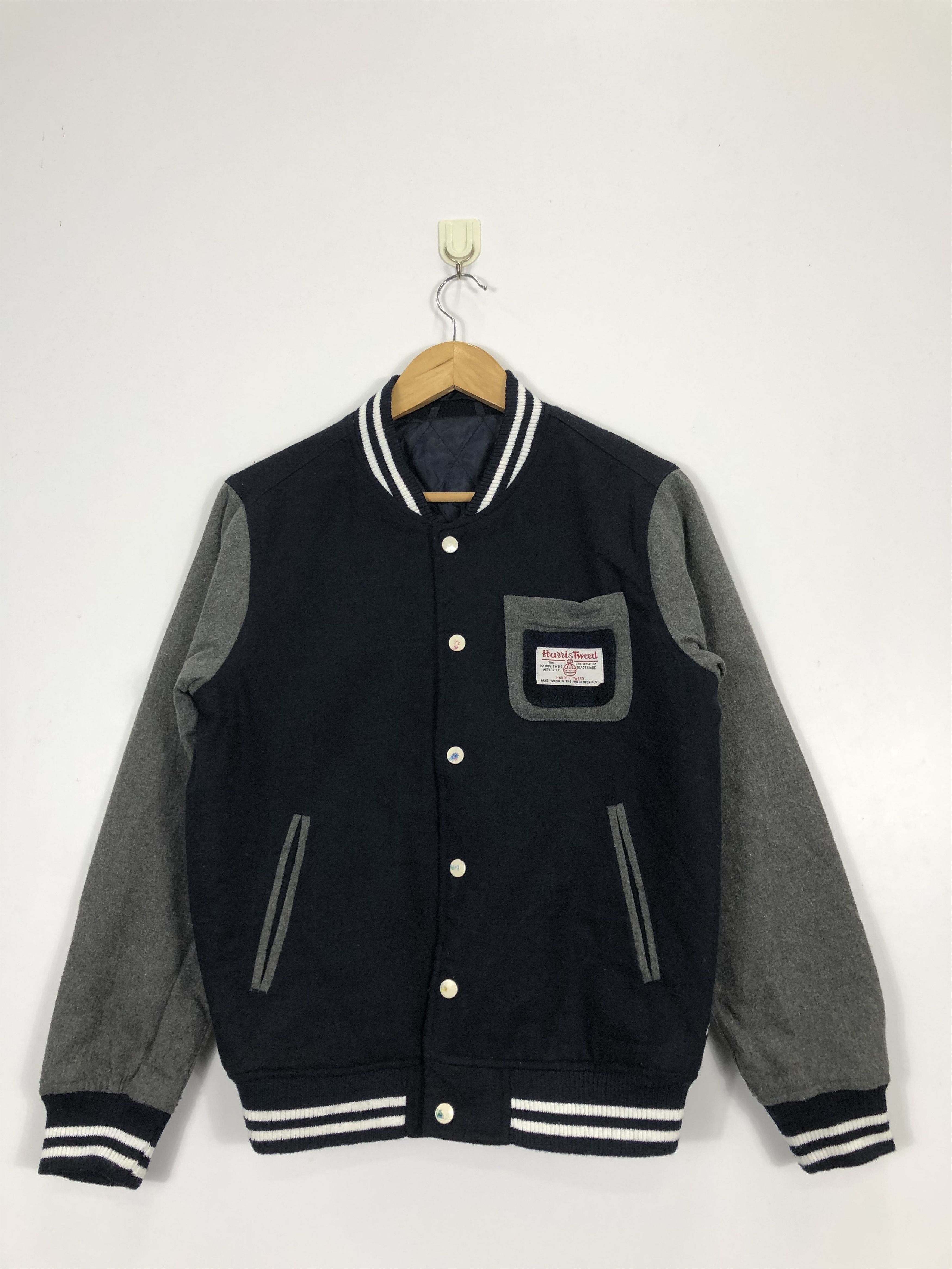 Vintage Harris Tweed Wool Varsity Jacket VV0072