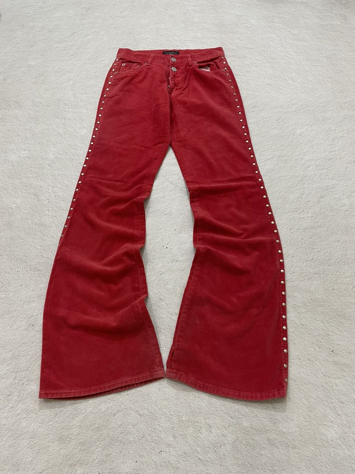 Hysteric Glamour 2000s Hysteric Flare Corduroy Pants Studed Bootcut Japanese Size US 26 / EU 42 - 1 Thumbnail