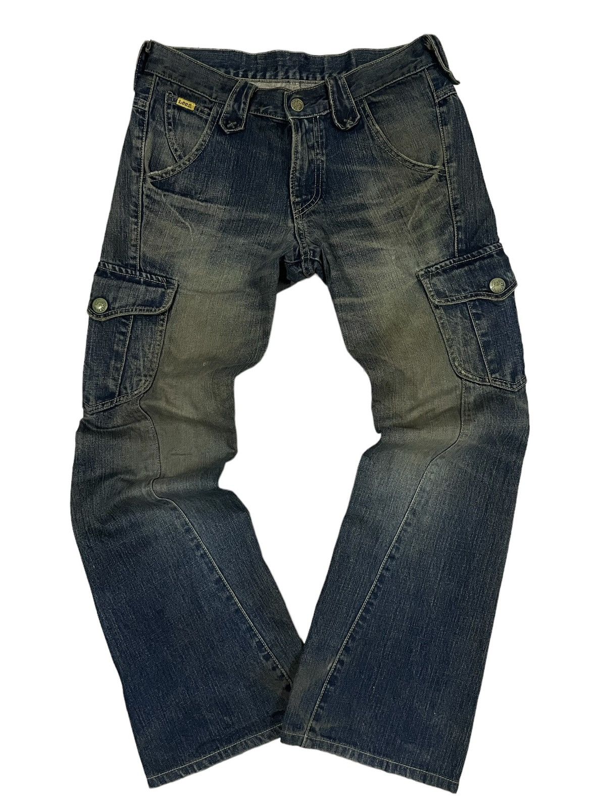 Lee × Vivienne Westwood Vintage Lee Rider Mid Rise Mud Wash Cargo Flare Punk Jeans Size US 30 / EU 46 - 1 Thumbnail