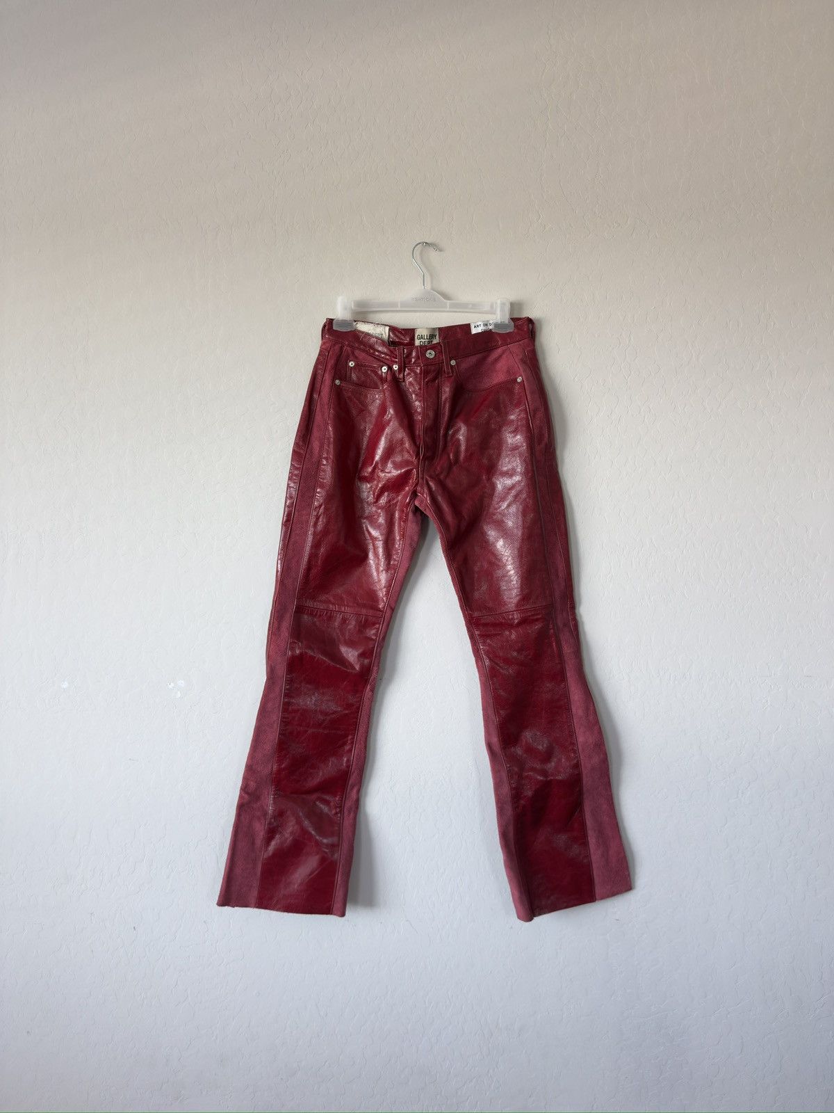 Gallery Dept. $6500 Red Leather-Suede Bronco Pants Size US 32 / EU 48 - 1 Thumbnail