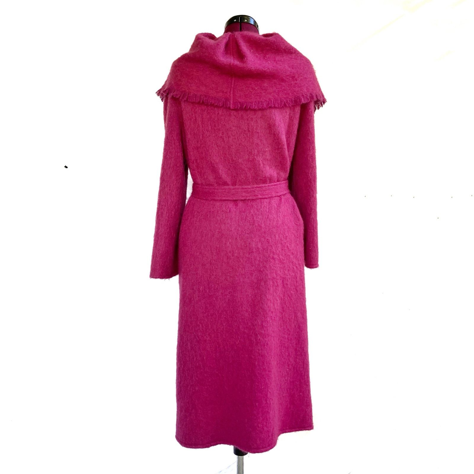Vintage × Yves Saint Laurent Vintage 70s Giorgio Sant’Angelo Fuchsia Mohair Wrap Coat Size M / US 6-8 / IT 42-44 - 5 Thumbnail
