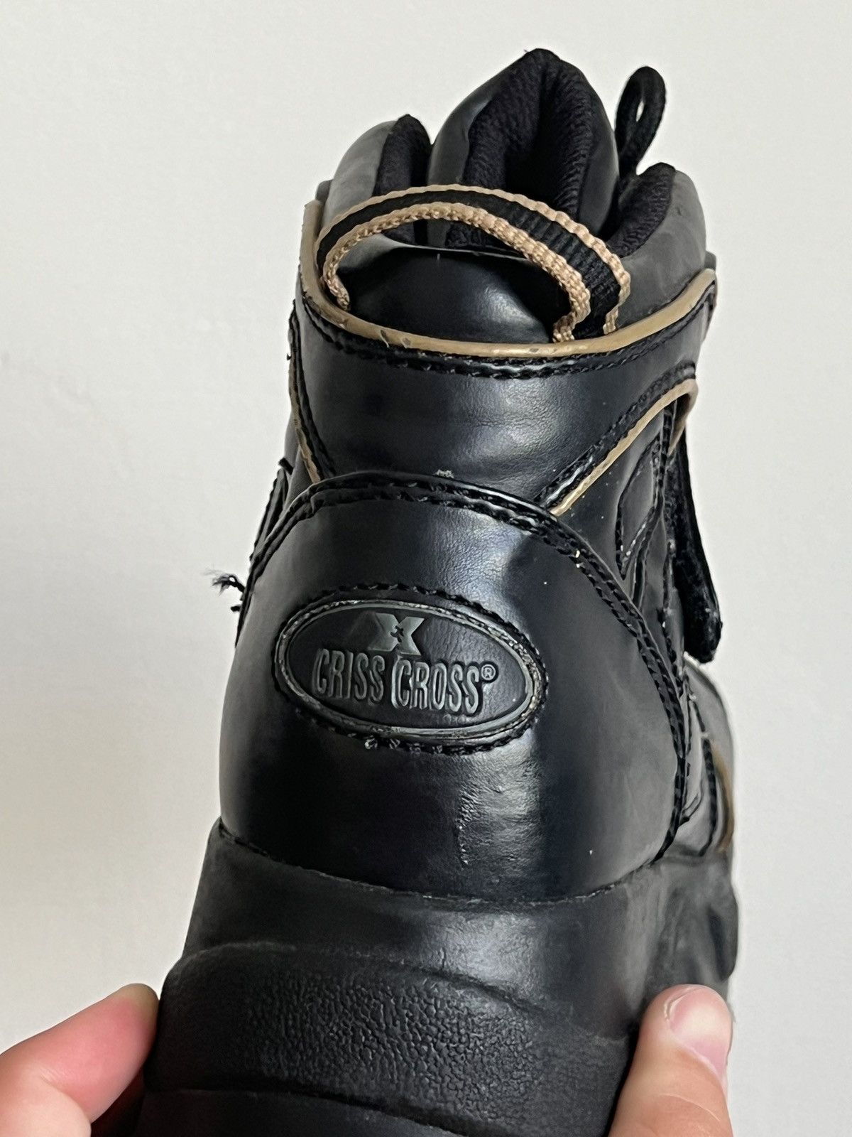 Vintage New rock leather boots vintage high platform avant garde Size US 8.5 / IT 38.5 - 3 Thumbnail