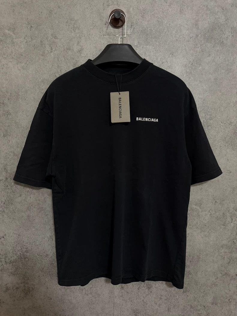 Balenciaga Short sleeve T-shirt monogrammed logo black