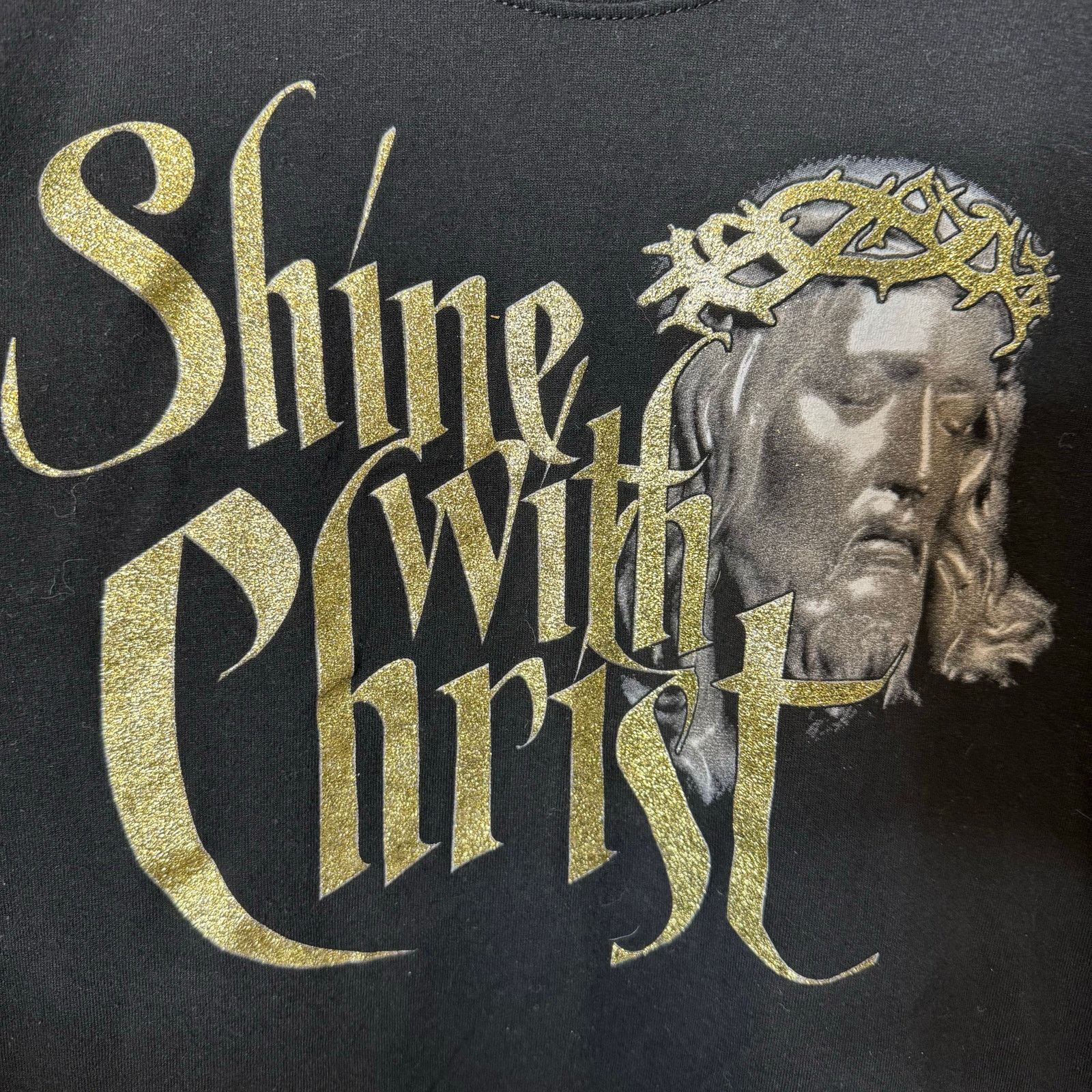 Gildan Shine With Christ Graphic Tee Glitter Gildan Size L Easter Size US L / EU 52-54 / 3 - 4 Thumbnail
