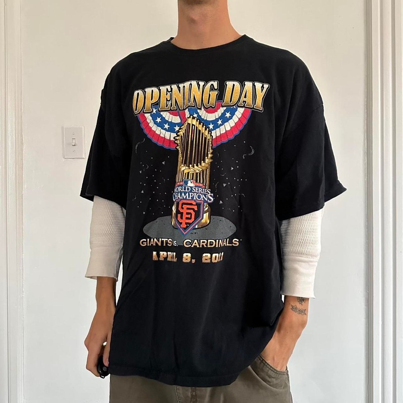 MLB × Vintage Vintage San Francisco Giants World Series Baseball MLB Top Size US XXL / EU 58 / 5 - 5 Thumbnail