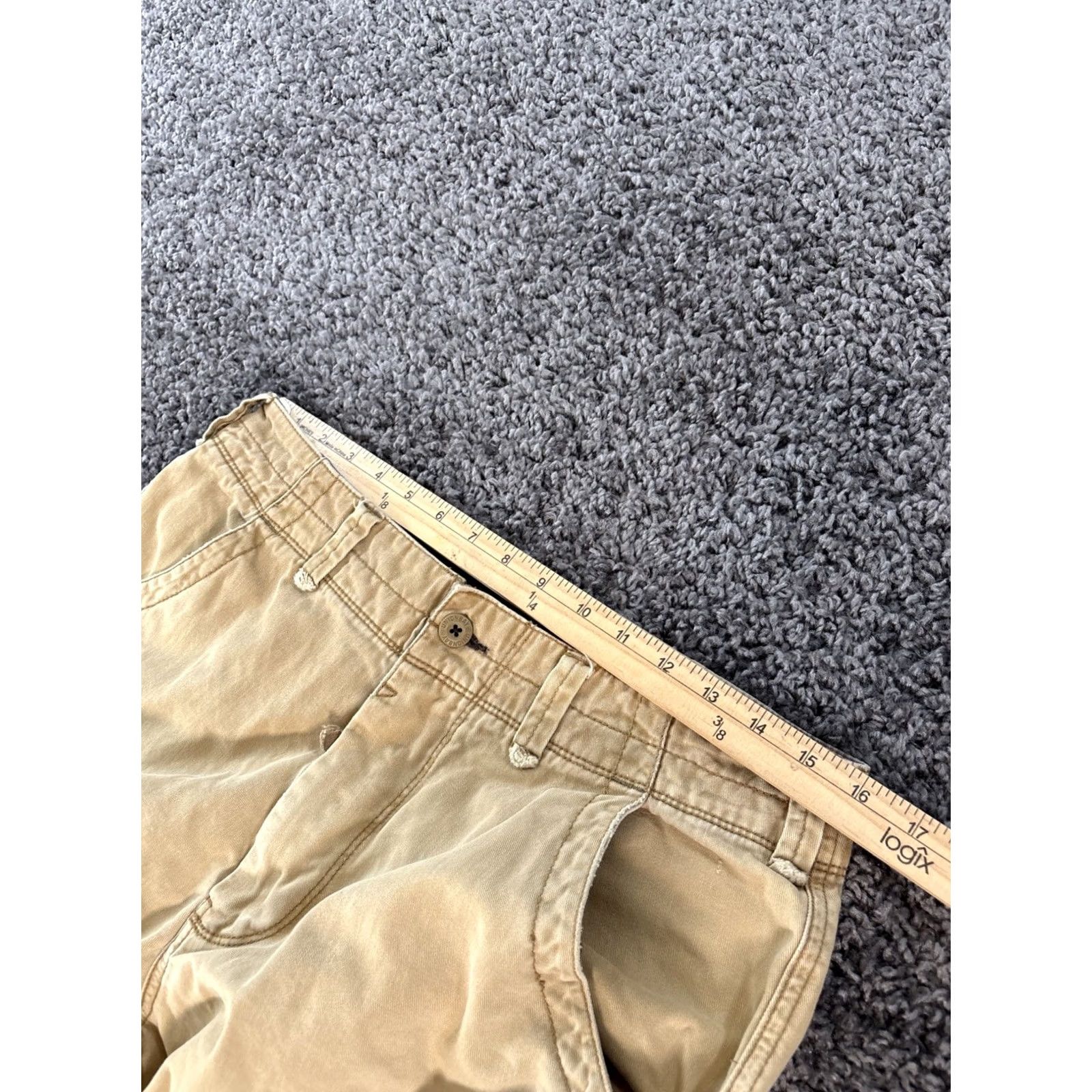Vintage VINTAGE Union Bay Cargo Pants Men 30x27 Tan Khaki Baggy Fit Straight Leg 5-Pocket Denim Cotton Modern American 90s Size US 30 / EU 46 - 4 Thumbnail